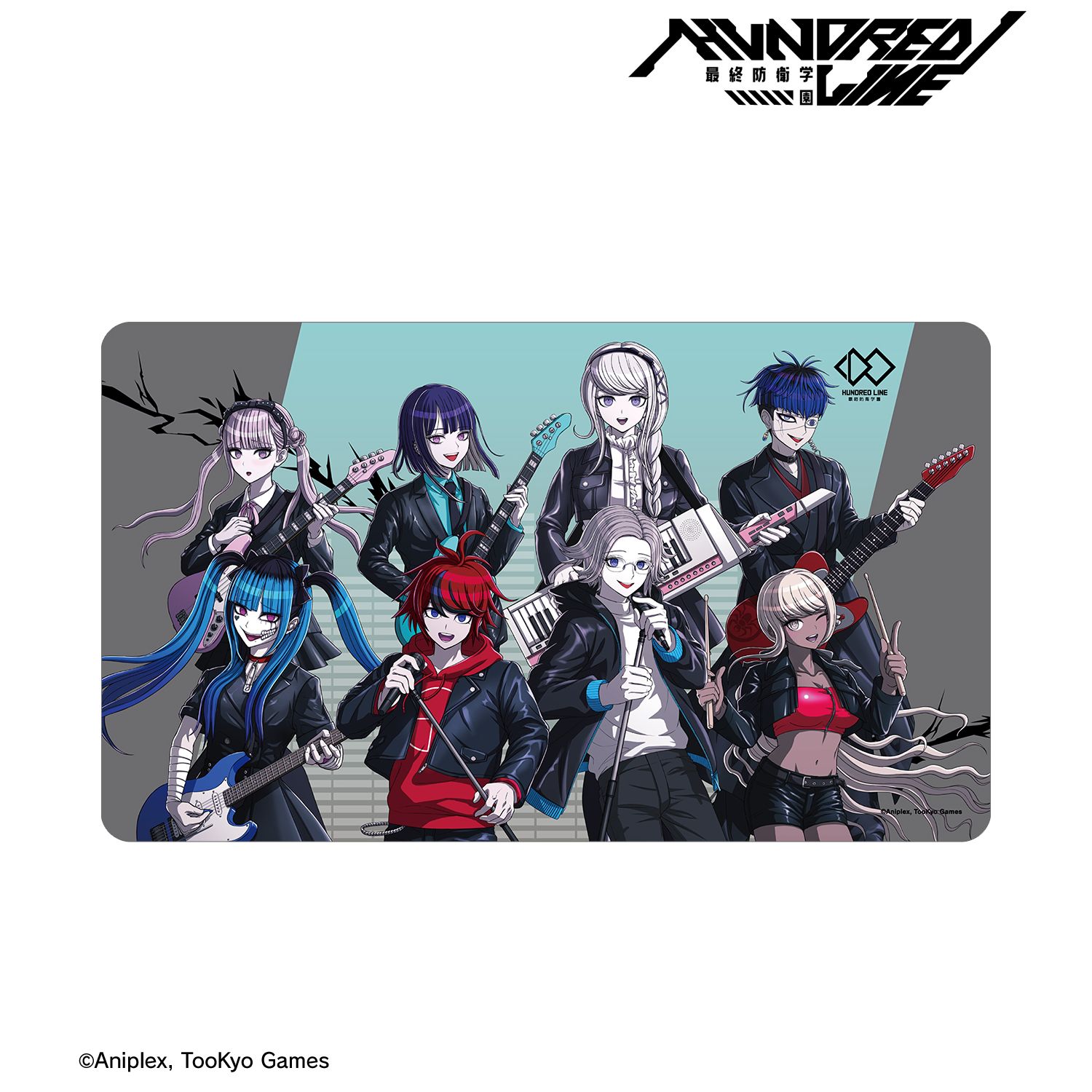 HUNDRED LINE -最終防衛学園- 描き下ろし 集合 ロックバンドver. マルチデスクマット 画像 2 | AniSmile
