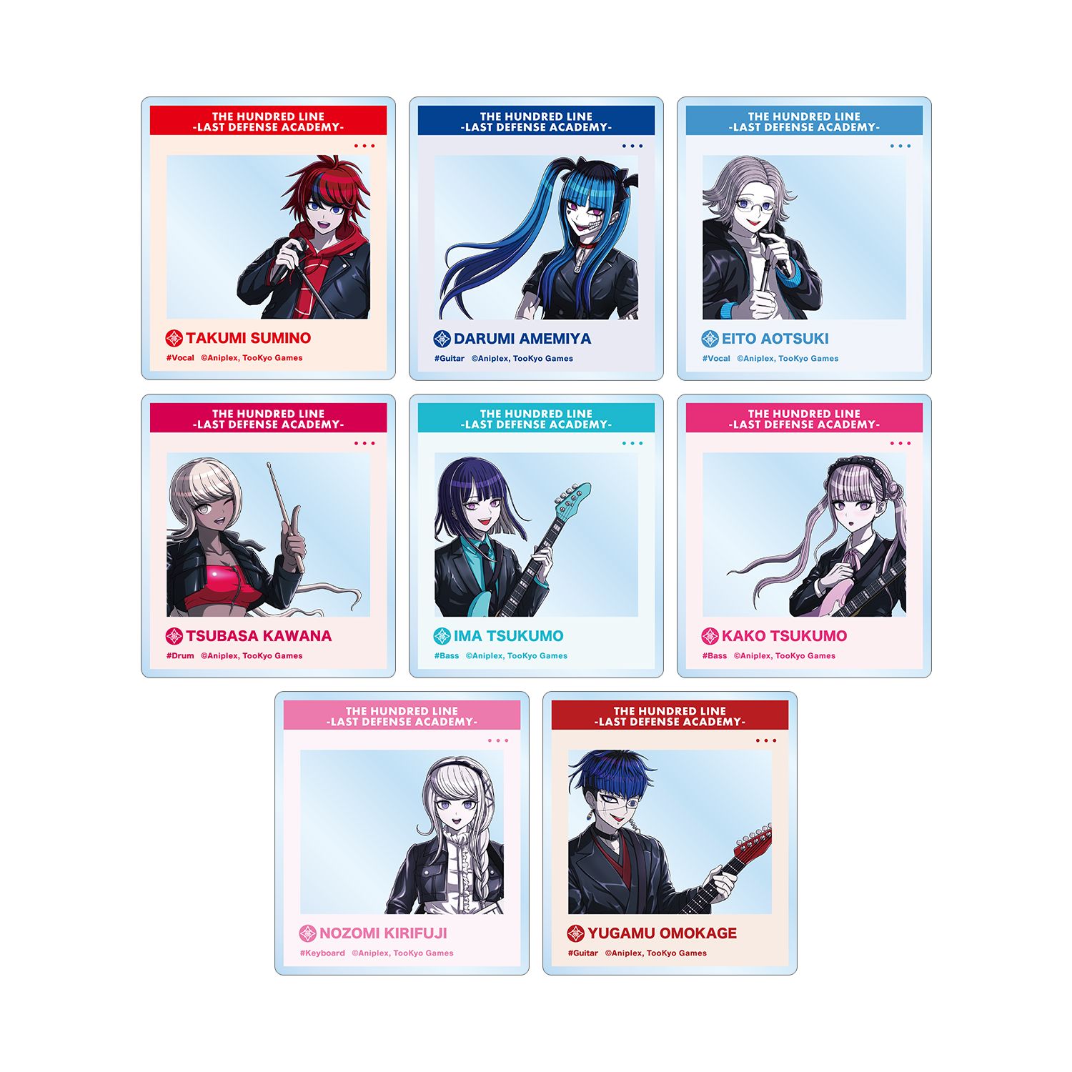 HUNDRED LINE -最終防衛学園- 描き下ろし ロックバンドver. トレーディングアクリルカード(単位/単品) - 公式商品画像 | AniSmile