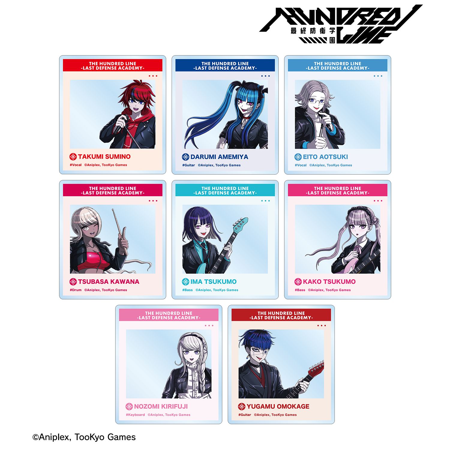 HUNDRED LINE -最終防衛学園- 描き下ろし ロックバンドver. トレーディングアクリルカード(単位/単品) 画像 2 | AniSmile