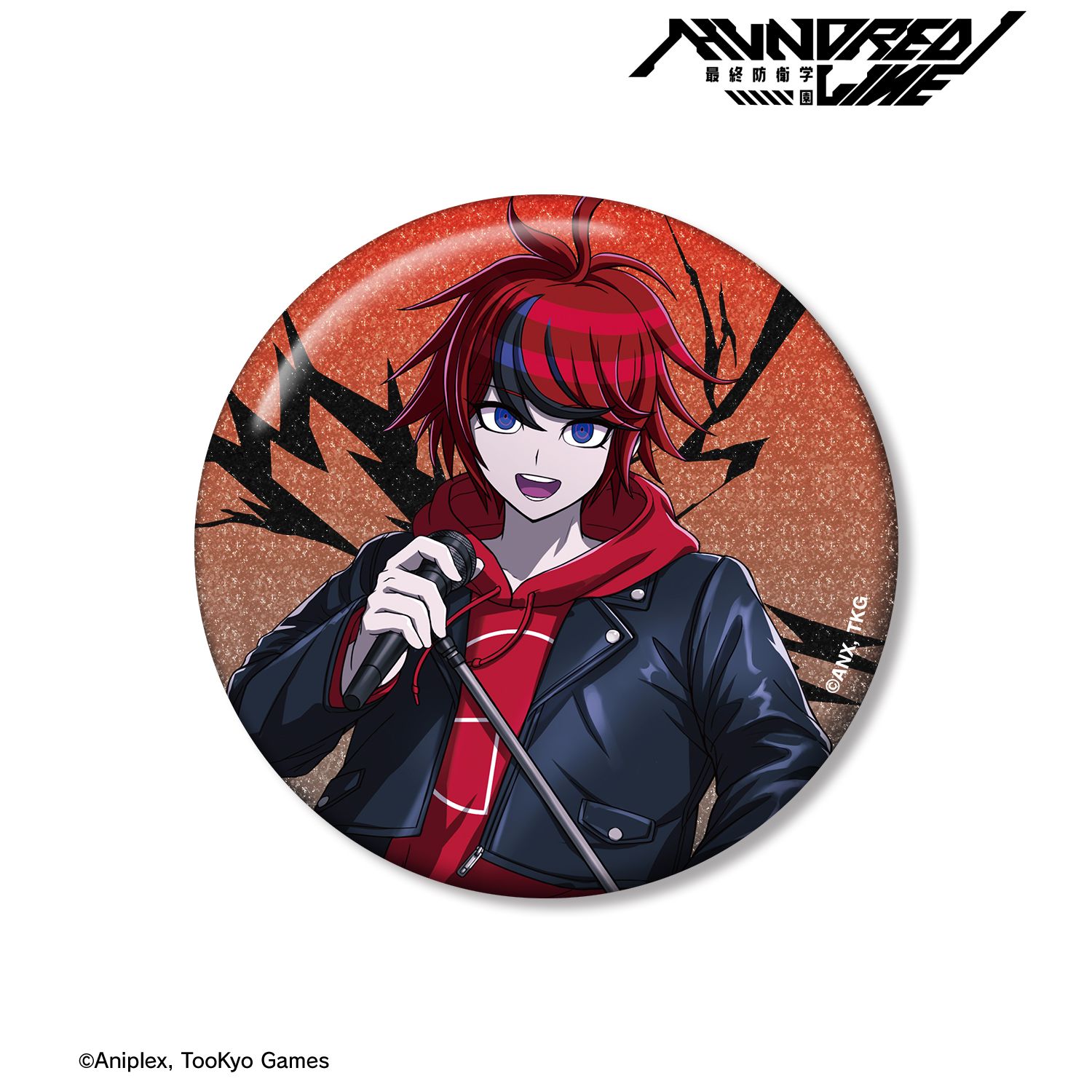 HUNDRED LINE -最終防衛学園- 描き下ろし 澄野拓海 ロックバンドver. 75mmグリッター缶バッジ 画像 2 | AniSmile
