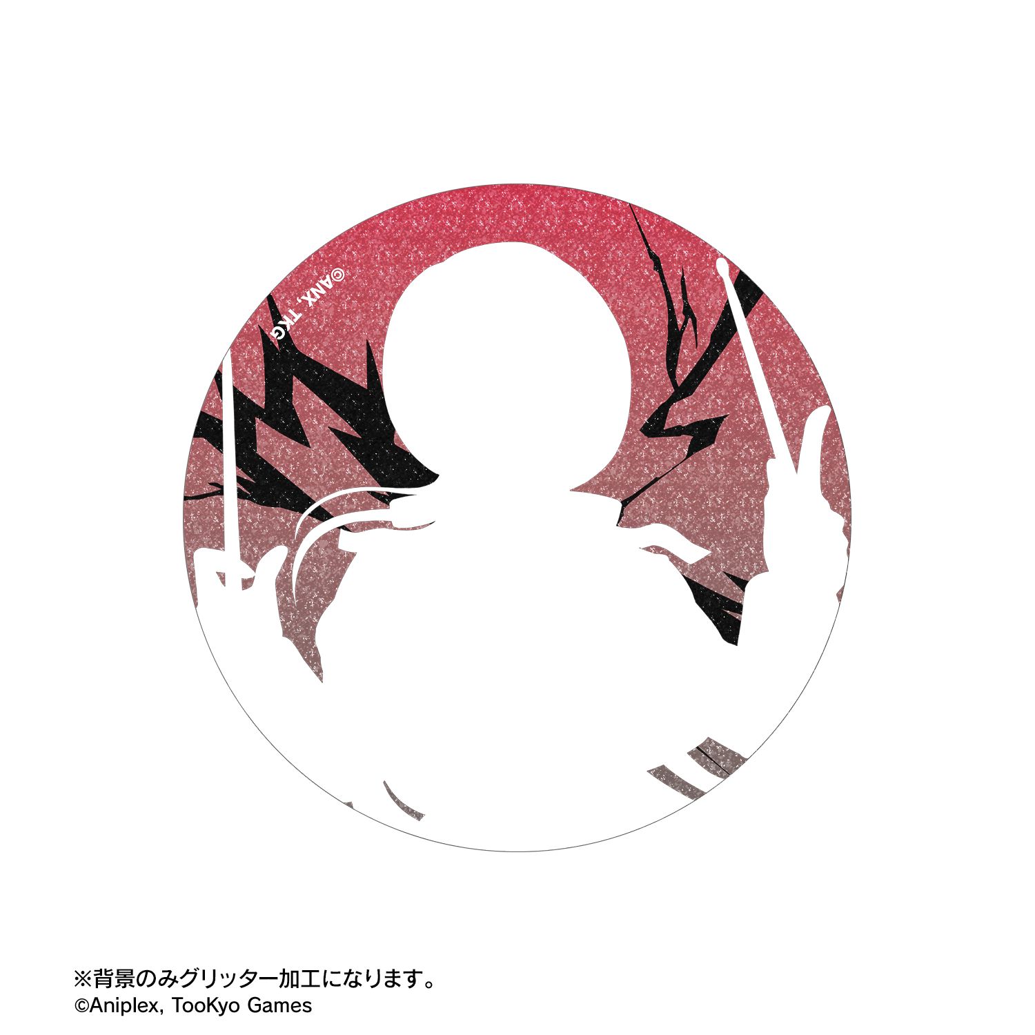 HUNDRED LINE -最終防衛学園- 描き下ろし 川奈つばさ ロックバンドver. 75mmグリッター缶バッジ 画像 2 | AniSmile