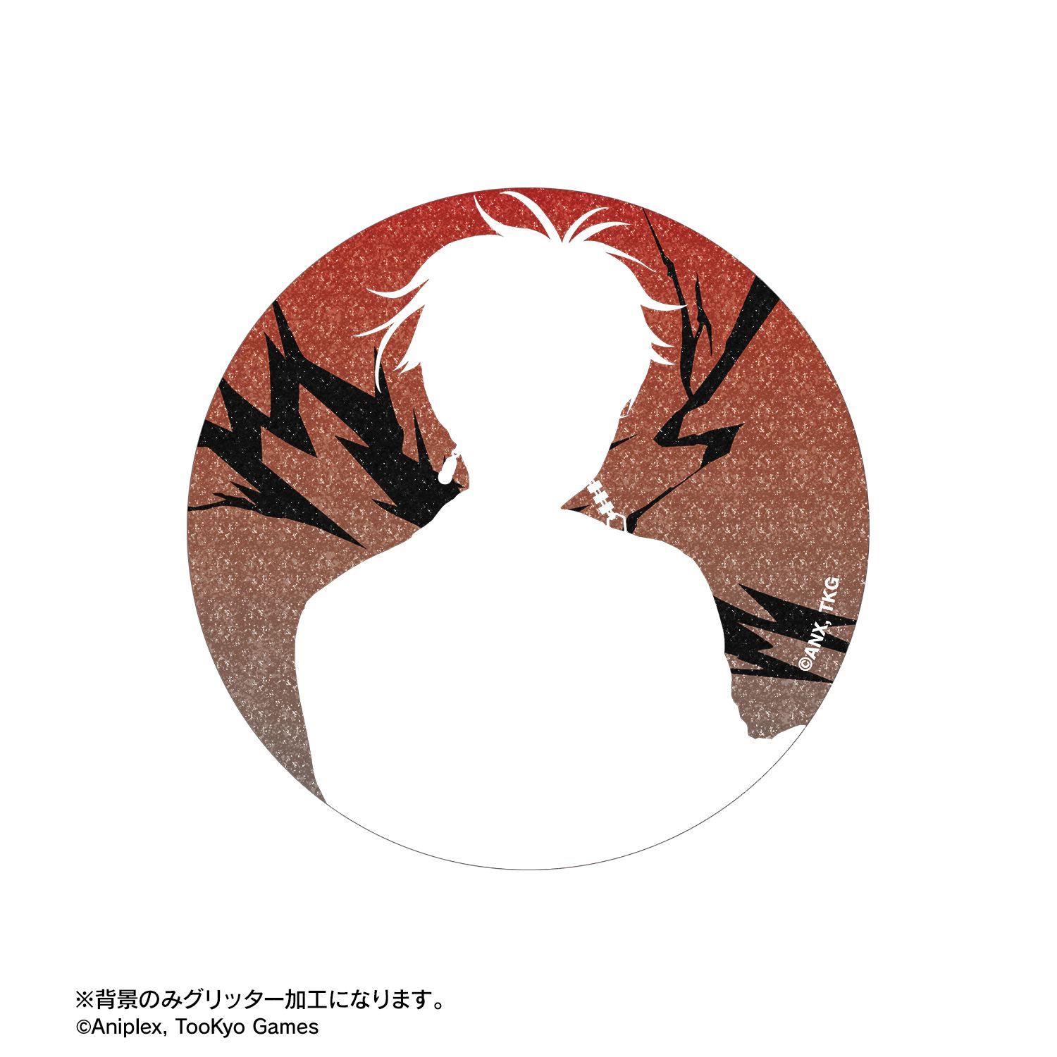 HUNDRED LINE -最終防衛学園- 描き下ろし 面影歪 ロックバンドver. 75mmグリッター缶バッジ 画像 3 | AniSmile