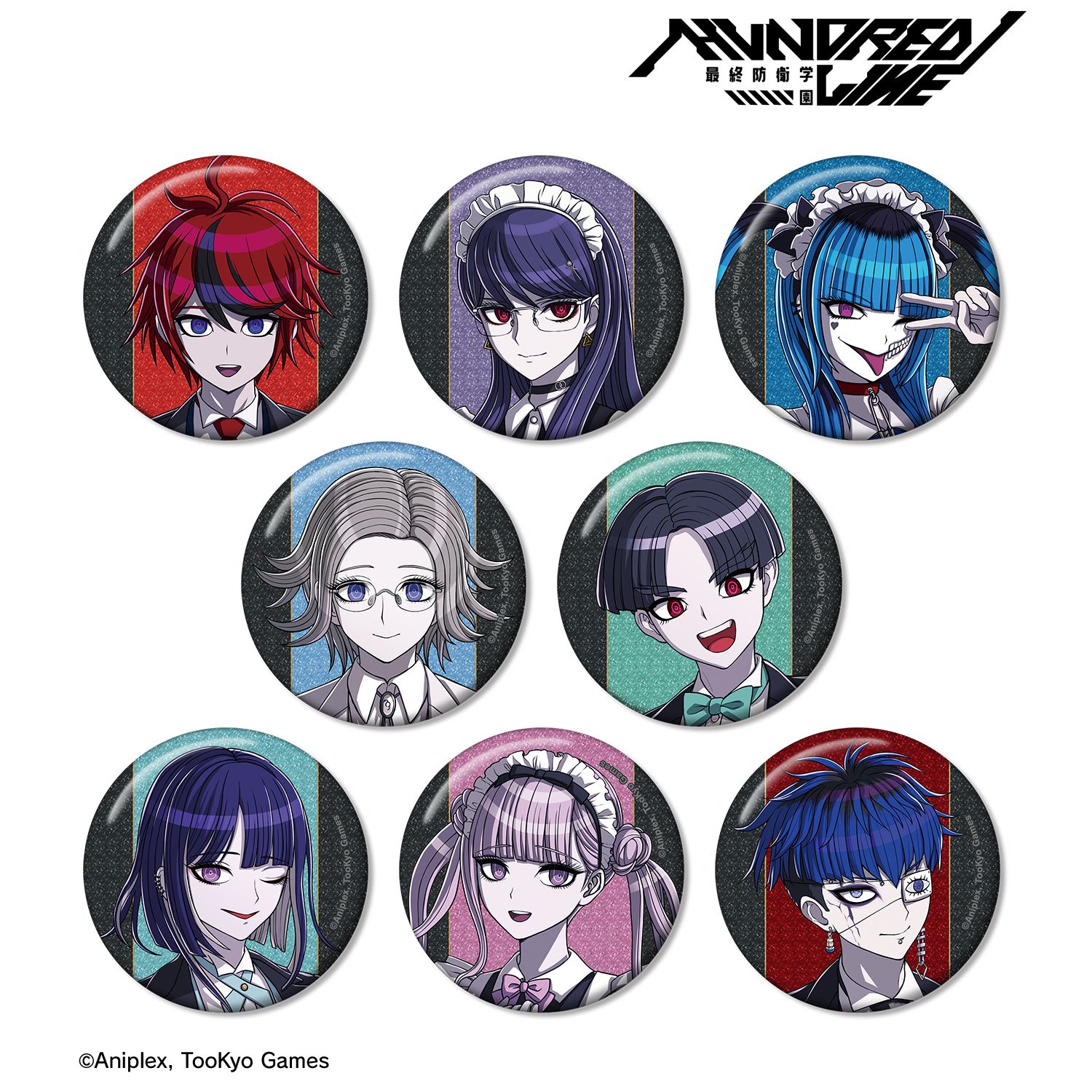 HUNDRED LINE -最終防衛学園- 描き下ろし メイド&執事ver. トレーディンググリッター缶バッジ(単位/単品) 画像 3 | AniSmile