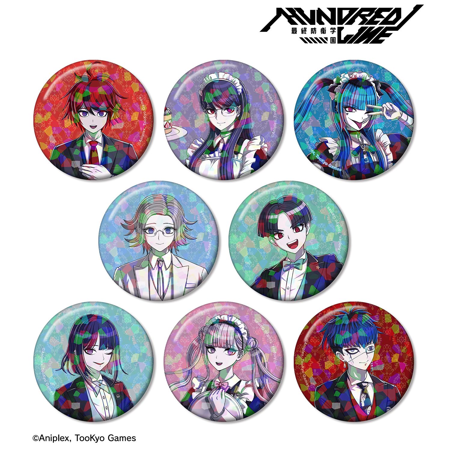 HUNDRED LINE -最終防衛学園- 描き下ろし メイド&執事ver. トレーディングホログラム缶バッジ(単位/単品) 画像 3 | AniSmile