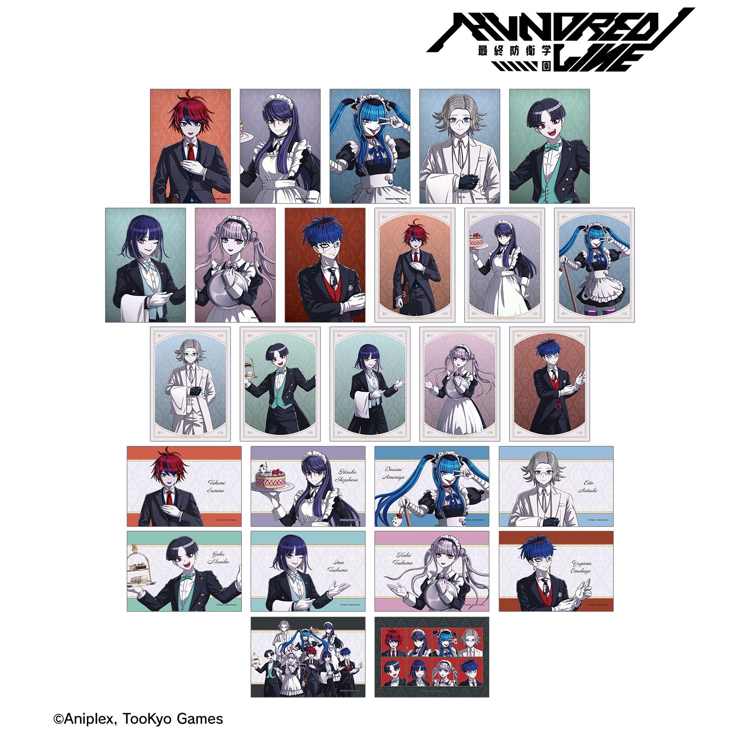 HUNDRED LINE -最終防衛学園- 描き下ろし メイド&執事ver. トレーディングブロマイド(単位/単品) 画像 3 | AniSmile
