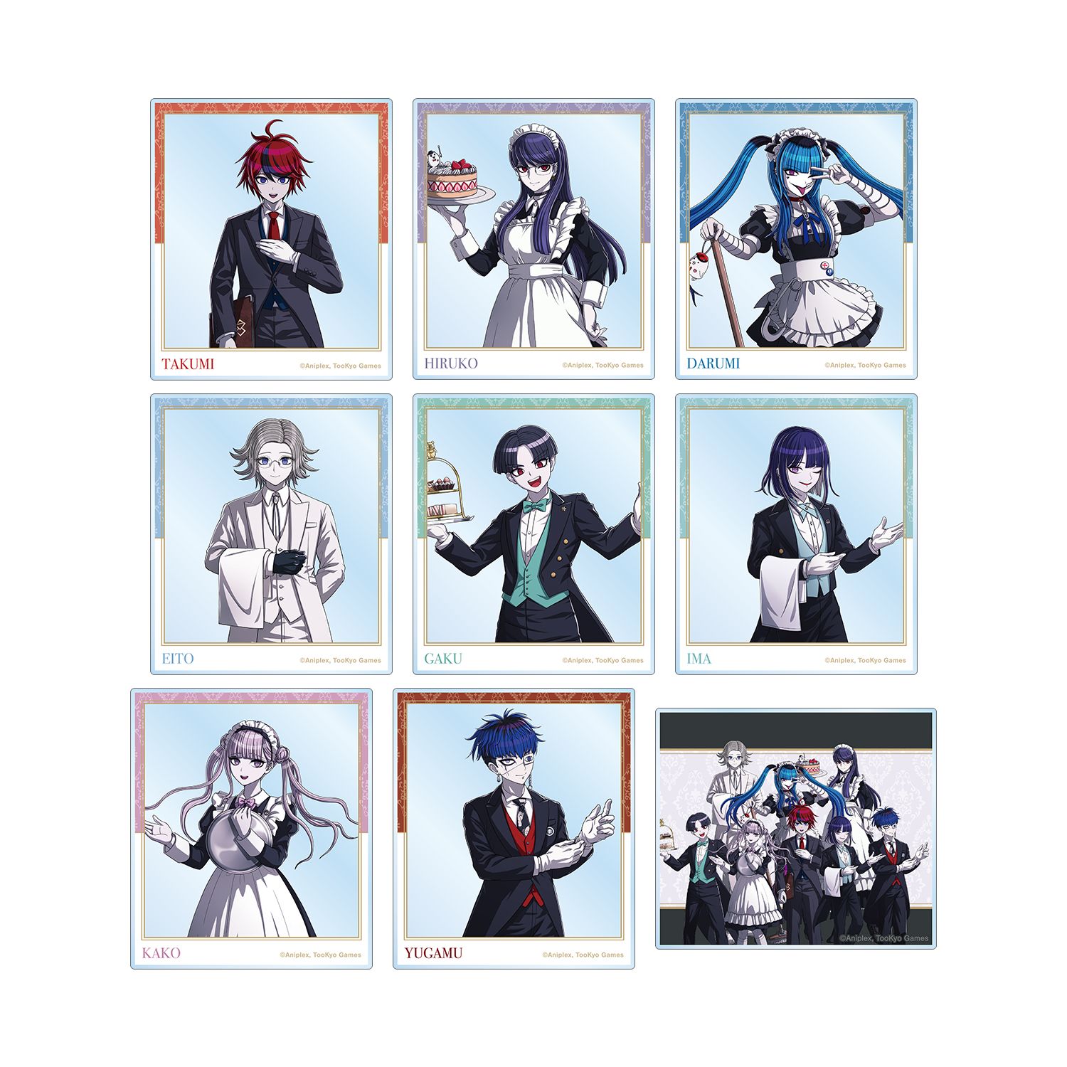 HUNDRED LINE -最終防衛学園- 描き下ろし メイド&執事ver. トレーディングアクリルカード(単位/単品) - 公式商品画像 | AniSmile