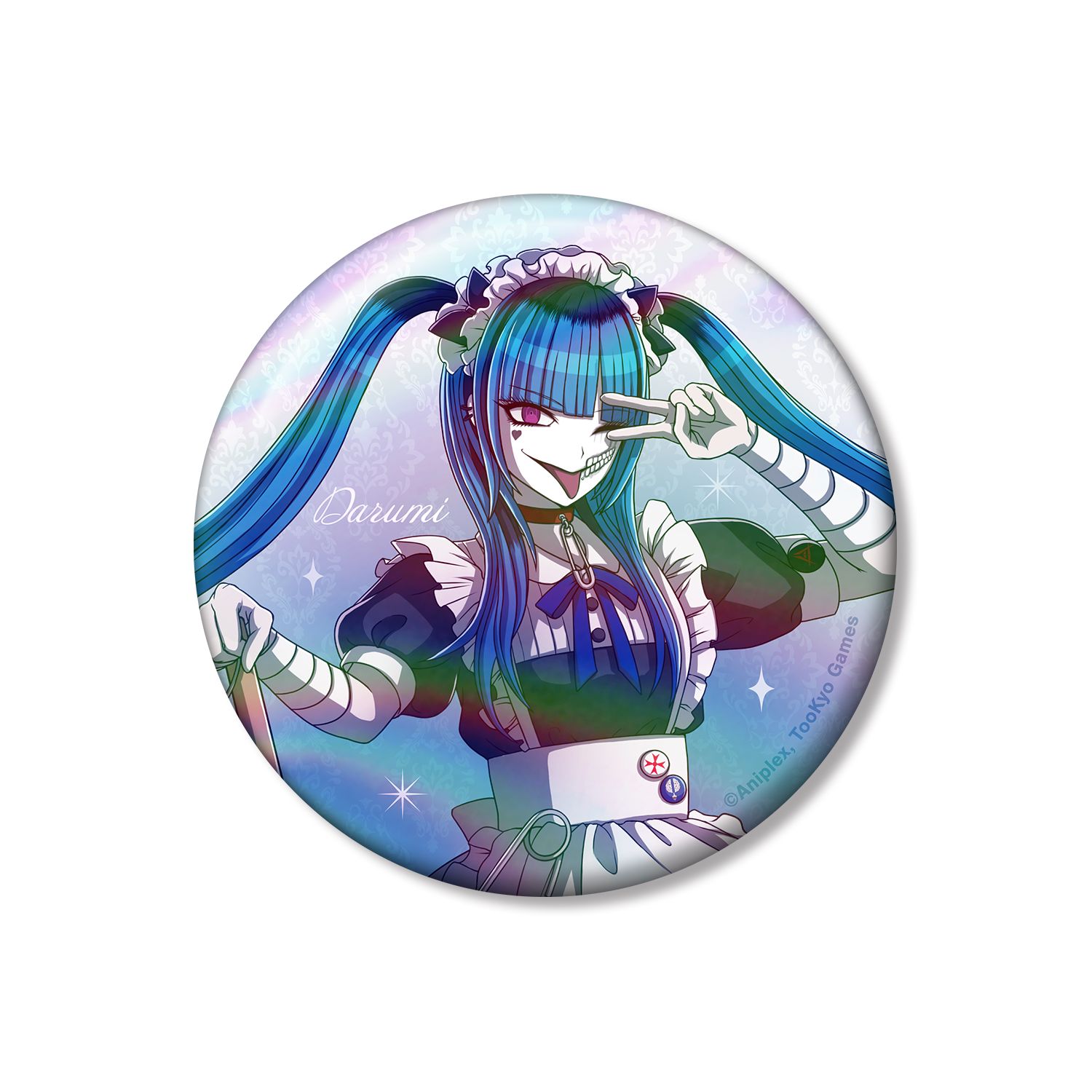 HUNDRED LINE -最終防衛学園- 描き下ろし 飴宮怠美 メイドver. 75mmオーロラ缶バッジ - 公式商品画像 | AniSmile