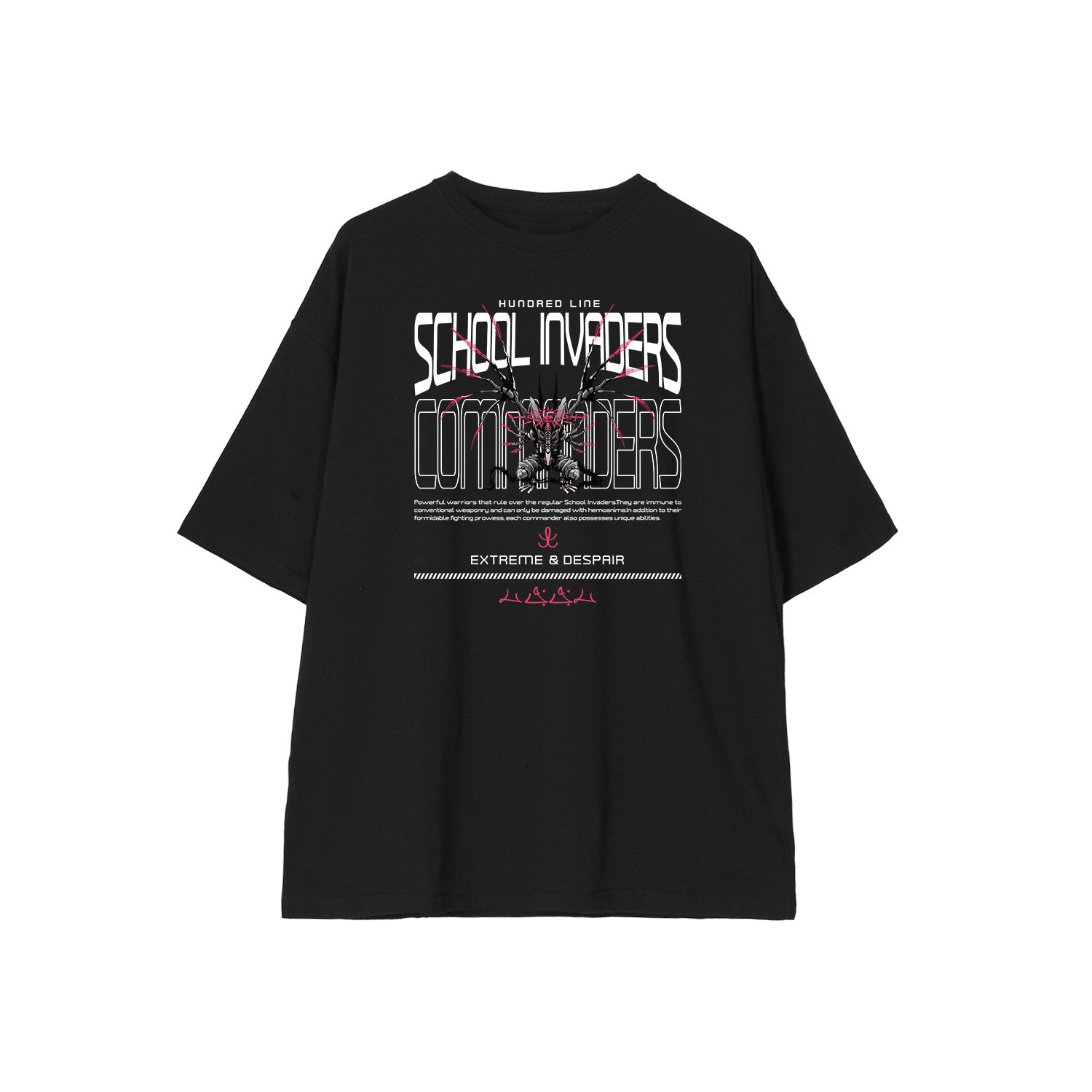 HUNDRED LINE -最終防衛学園- BIGシルエットTシャツ 侵校生ユニセックス(サイズ/S) - 公式商品画像 | AniSmile