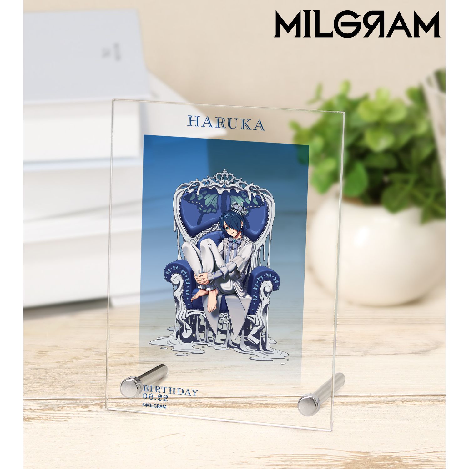 MILGRAM -ミルグラム- 描き下ろし ハルカ バースデーver. 第3弾 A6アクリルパネル 画像 2 | AniSmile