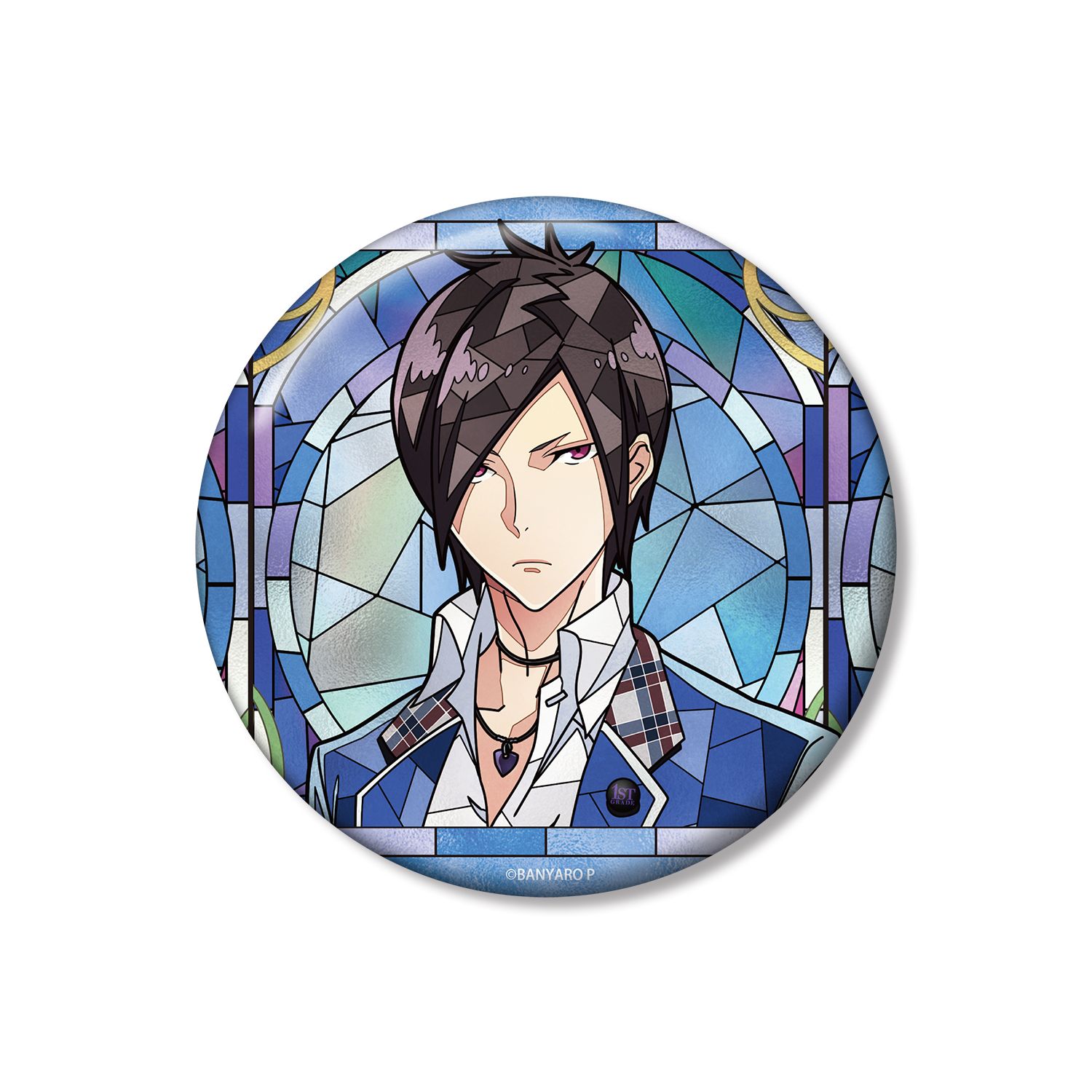 「バンドやろうぜ!」 巻 宗介 Aure Glass 100mm缶バッジ - 公式商品画像 | AniSmile