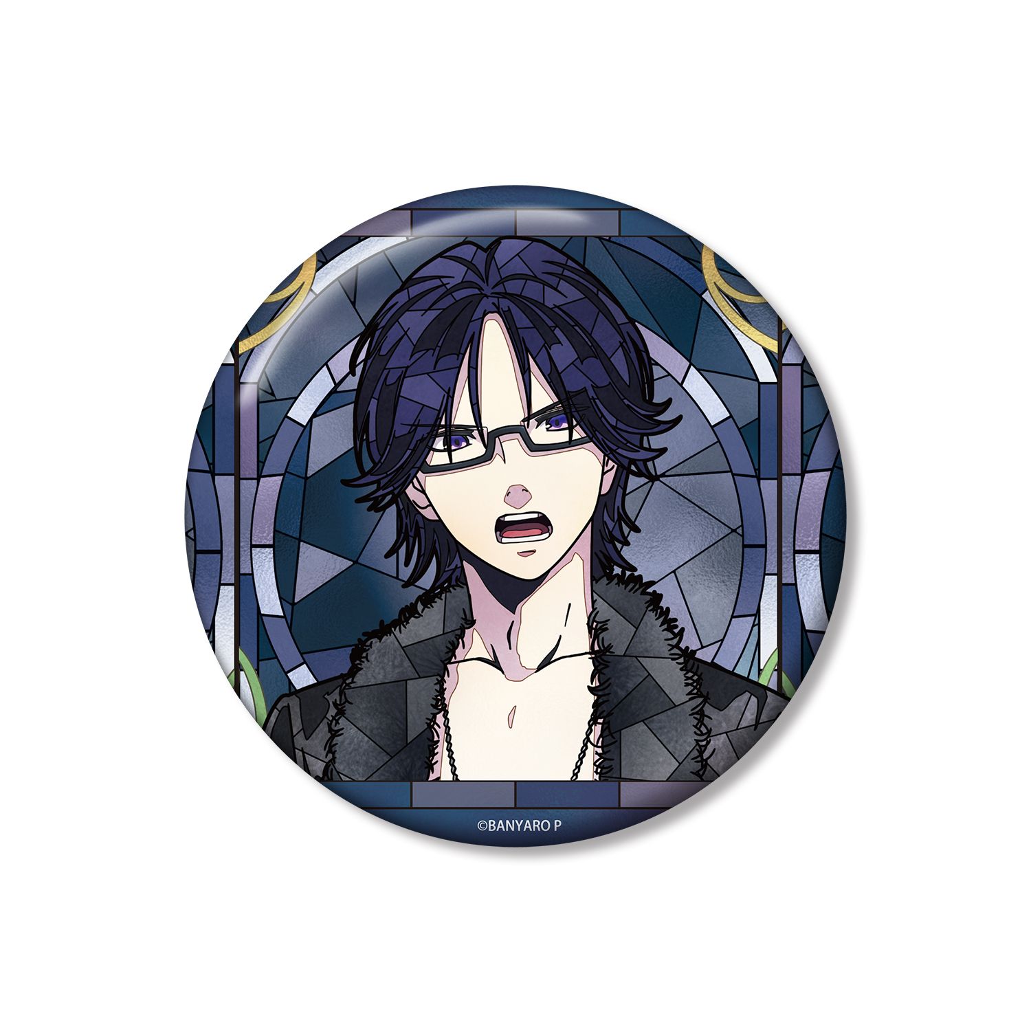 「バンドやろうぜ!」 来栖真琴 Aure Glass 100mm缶バッジ - 公式商品画像 | AniSmile