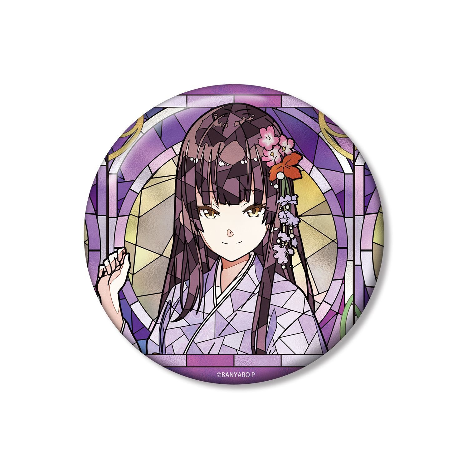 「バンドやろうぜ!」 ユキホ Aure Glass 100mm缶バッジ - 公式商品画像 | AniSmile