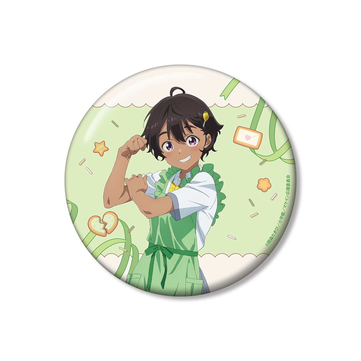 TVアニメ『負けヒロインが多すぎる!』 描き下ろし 焼塩 檸檬 制服エプロンver. 100mm缶バッジ - 公式商品画像 | AniSmile