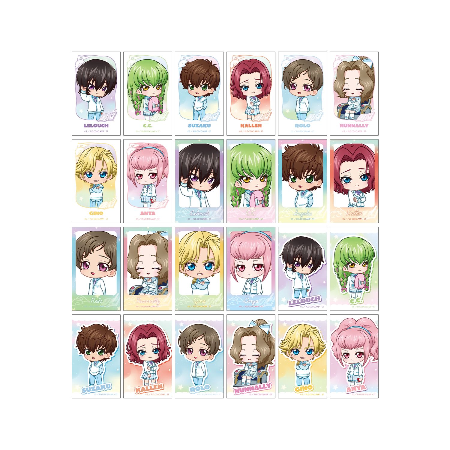 コードギアス 反逆のルルーシュ スクールファッションver. トレーディング ちびキャラ イラストカード(単位/単品) - 公式商品画像 | AniSmile