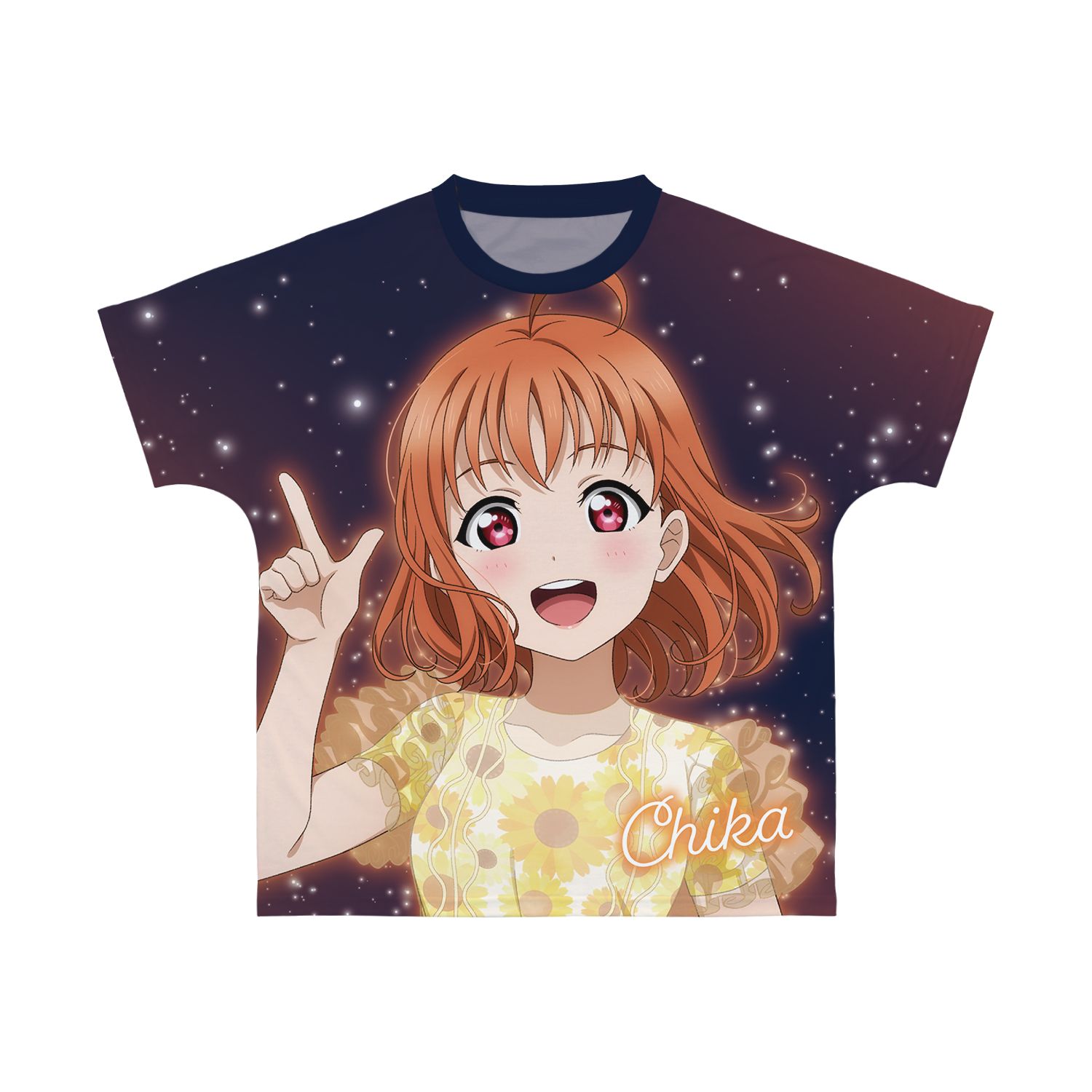 ラブライブ!サンシャイン!! 描き下ろし 高海千歌 3rdソロコンサートver. フルグラフィックTシャツユニセックス(サイズ/XS) - 公式商品画像 | AniSmile