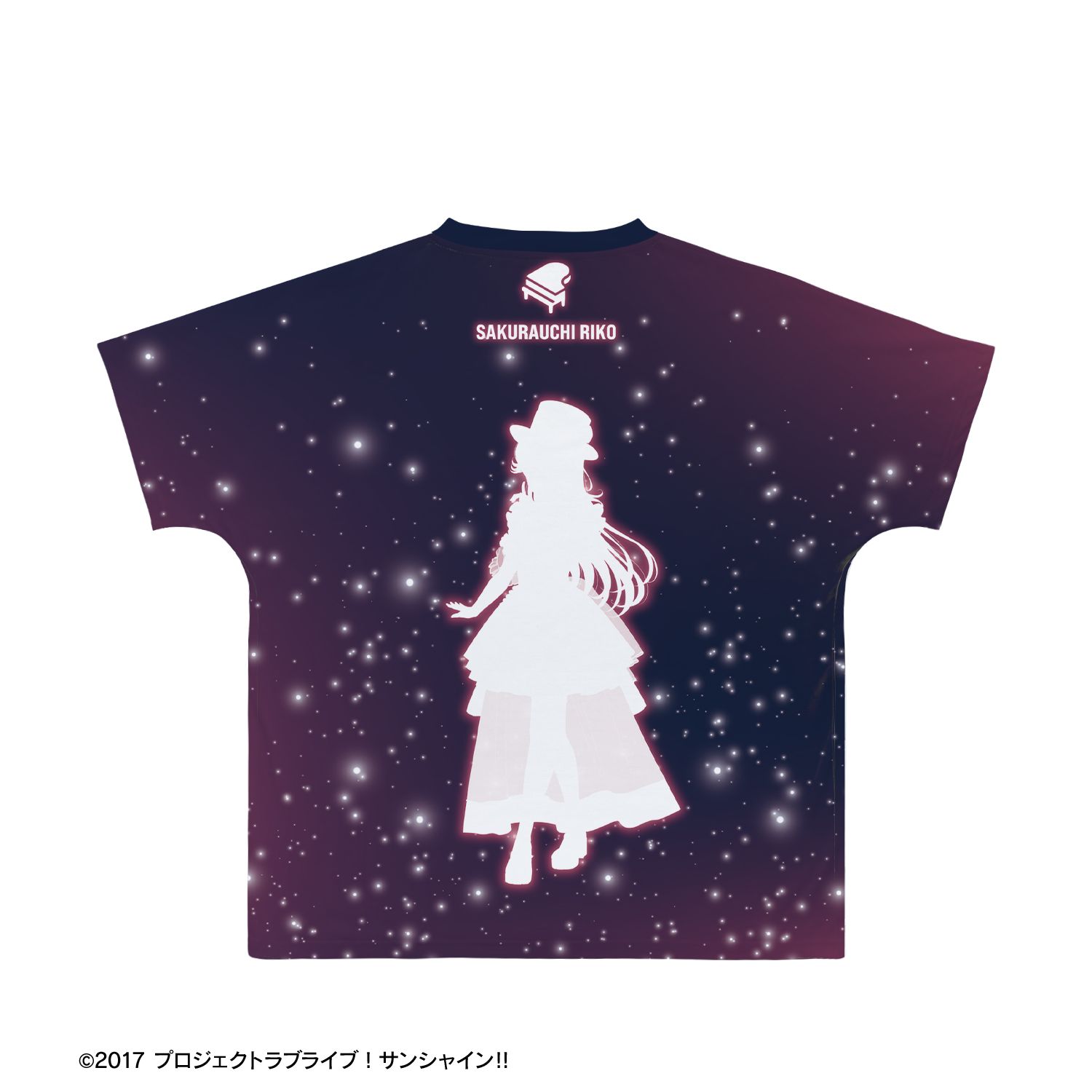 ラブライブ!サンシャイン!! 描き下ろし 桜内梨子 3rdソロコンサートver. フルグラフィックTシャツユニセックス(サイズ/XS) 画像 3 | AniSmile