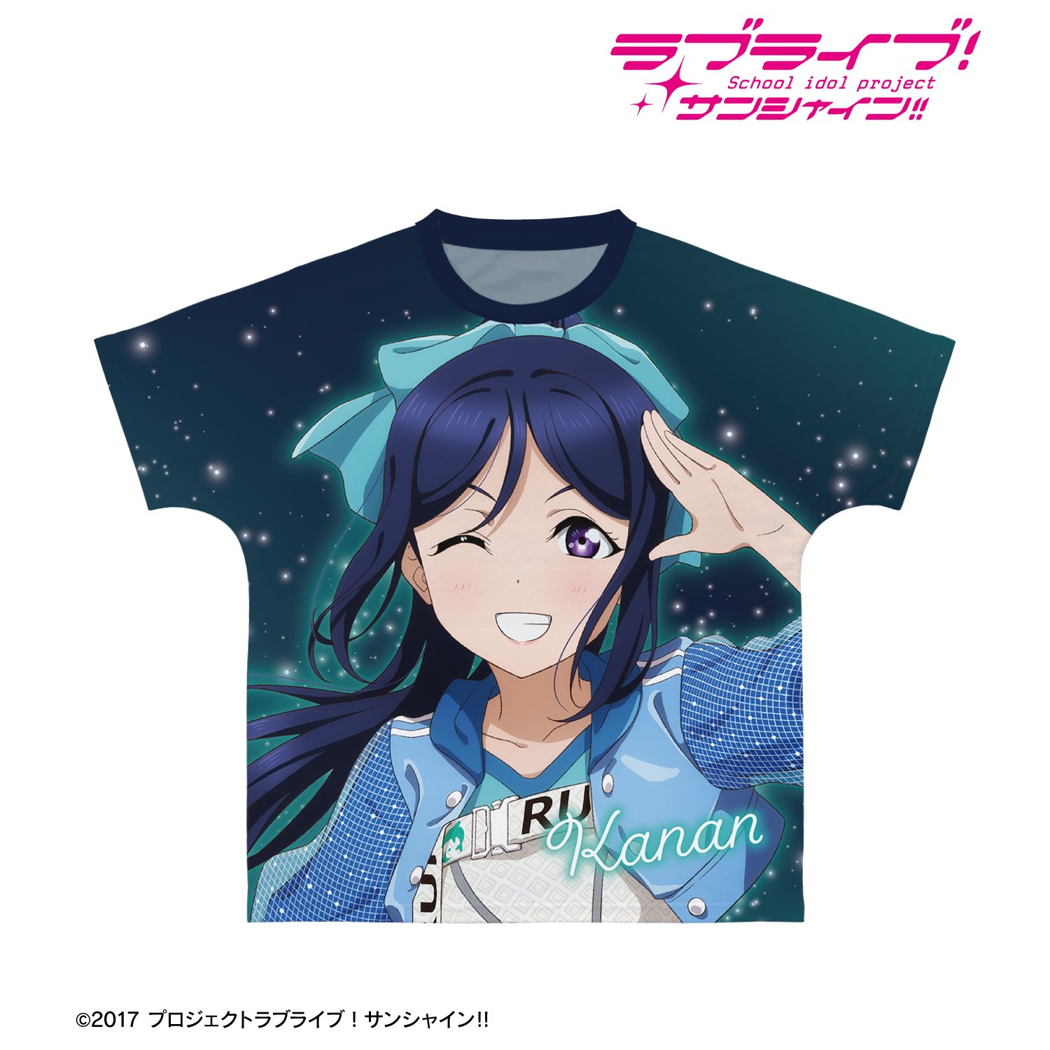 ラブライブ!サンシャイン!! 描き下ろし 松浦果南 3rdソロコンサートver. フルグラフィックTシャツユニセックス(サイズ/XS) 画像 2 | AniSmile