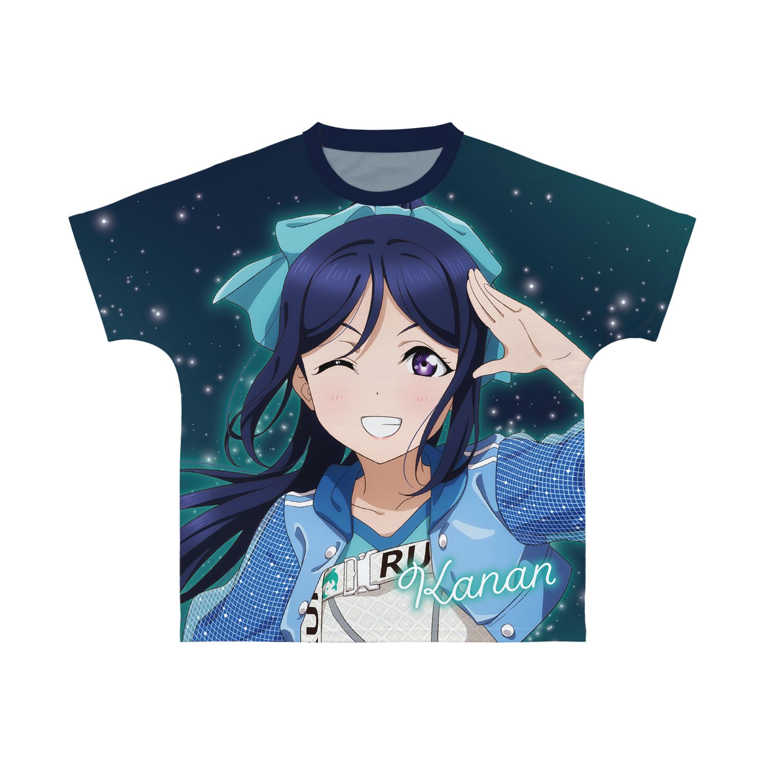 ラブライブ!サンシャイン!! 描き下ろし 松浦果南 3rdソロコンサートver. フルグラフィックTシャツユニセックス(サイズ/L) - 公式商品画像 | AniSmile
