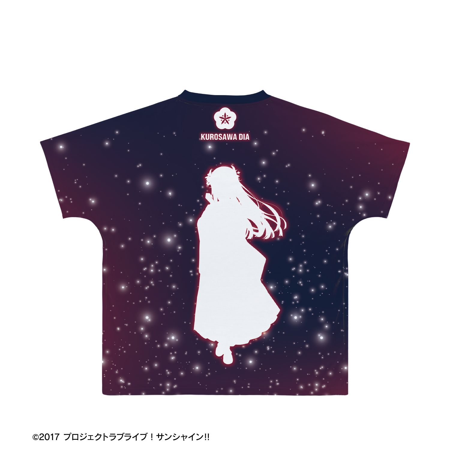 ラブライブ!サンシャイン!! 描き下ろし 黒澤ダイヤ 3rdソロコンサートver. フルグラフィックTシャツユニセックス(サイズ/XXS) 画像 3 | AniSmile