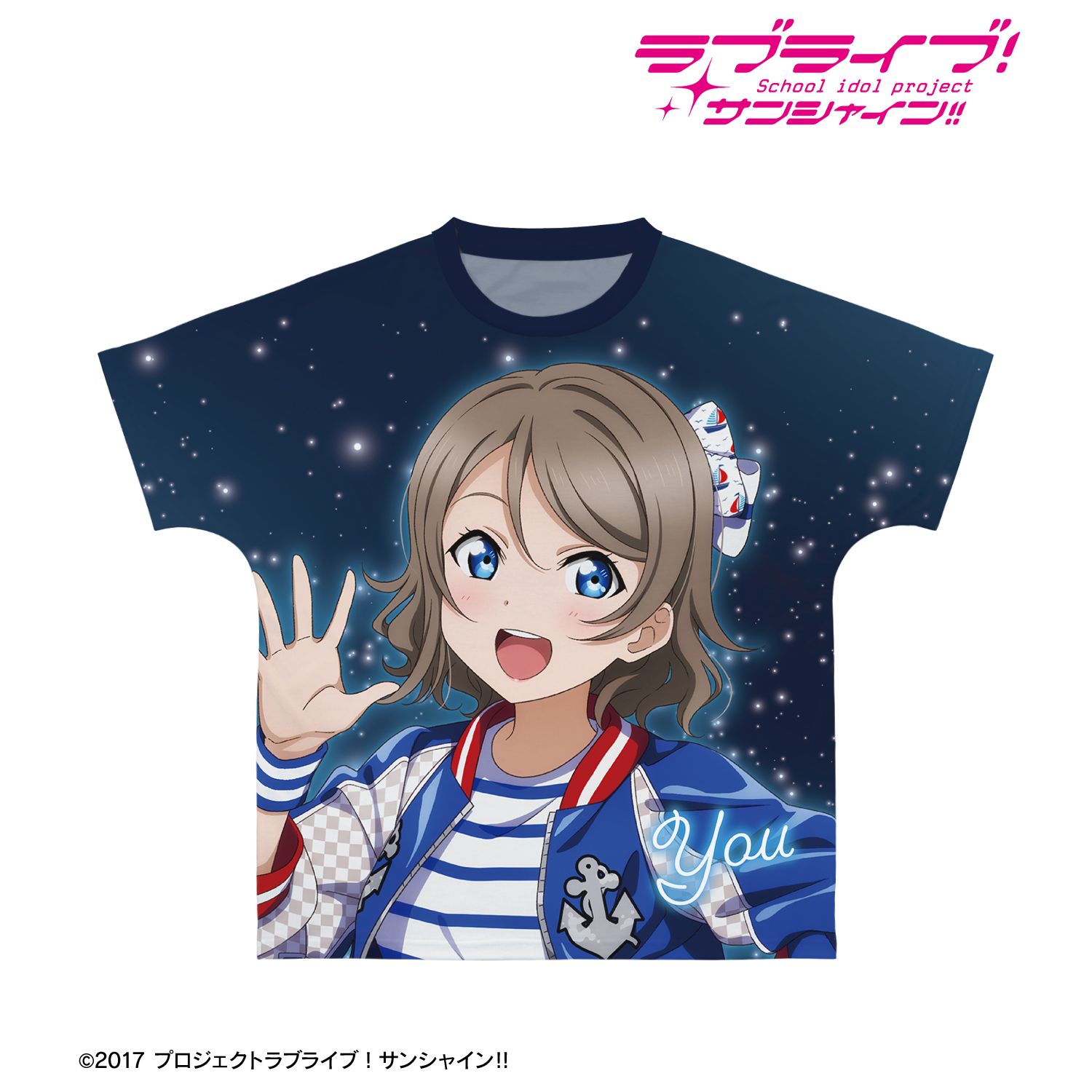 ラブライブ!サンシャイン!! 描き下ろし 渡辺 曜 3rdソロコンサートver. フルグラフィックTシャツユニセックス(サイズ/M) 画像 2 | AniSmile