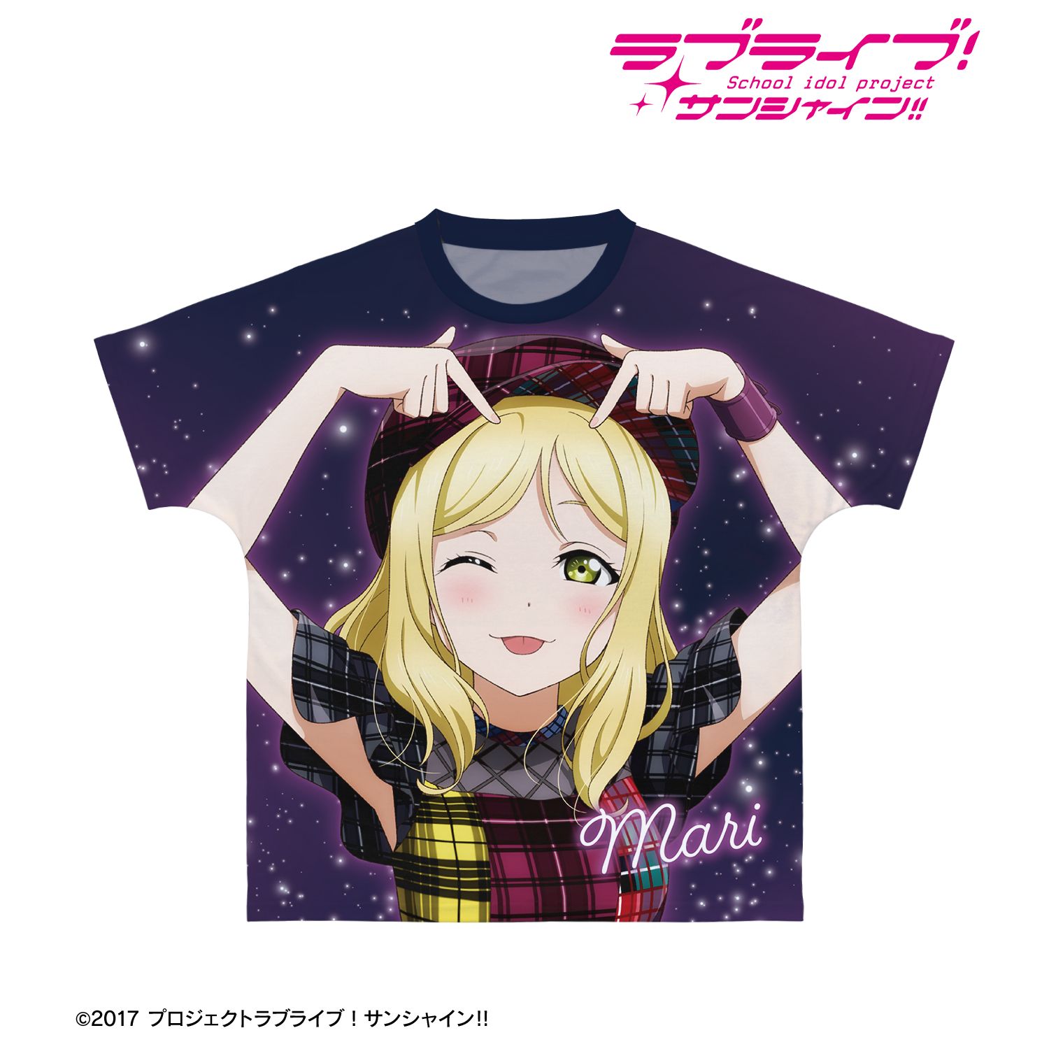 ラブライブ!サンシャイン!! 描き下ろし 小原鞠莉 3rdソロコンサートver. フルグラフィックTシャツユニセックス(サイズ/L) 画像 2 | AniSmile