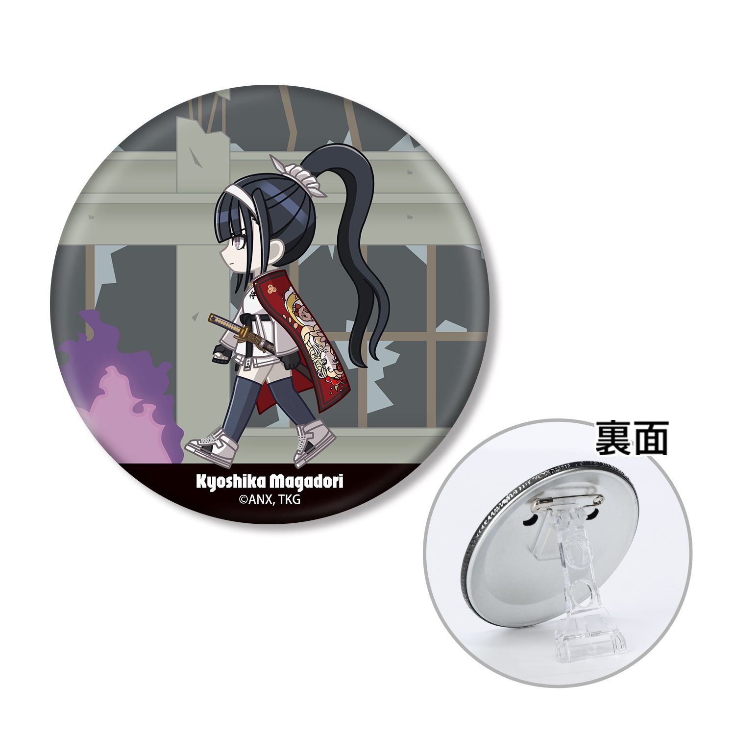 HUNDRED LINE -最終防衛学園- 凶鳥狂死香 ちびとこ 3WAY缶バッジ - 公式商品画像 | AniSmile