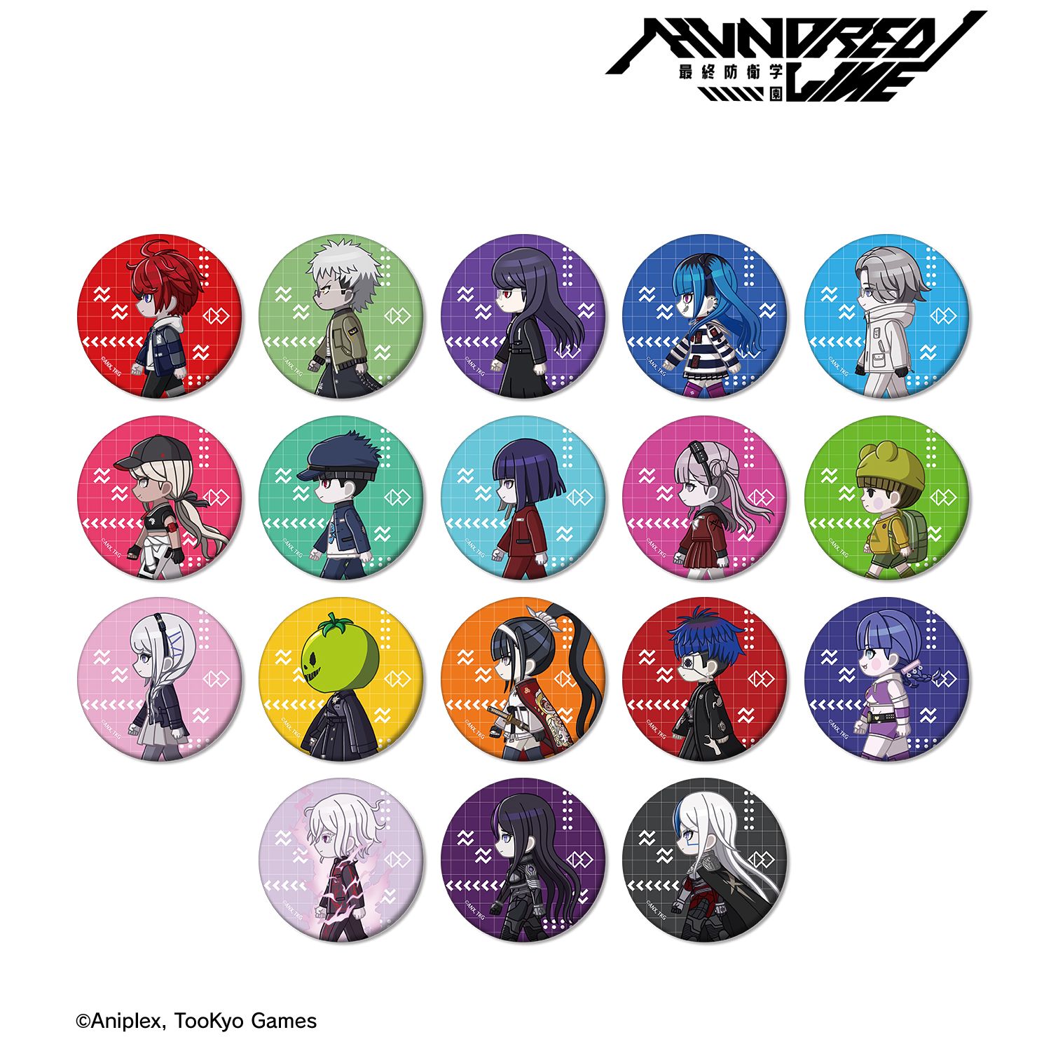 HUNDRED LINE -最終防衛学園- トレーディング ちびとこ マット缶バッジ(単位/単品) 画像 2 | AniSmile