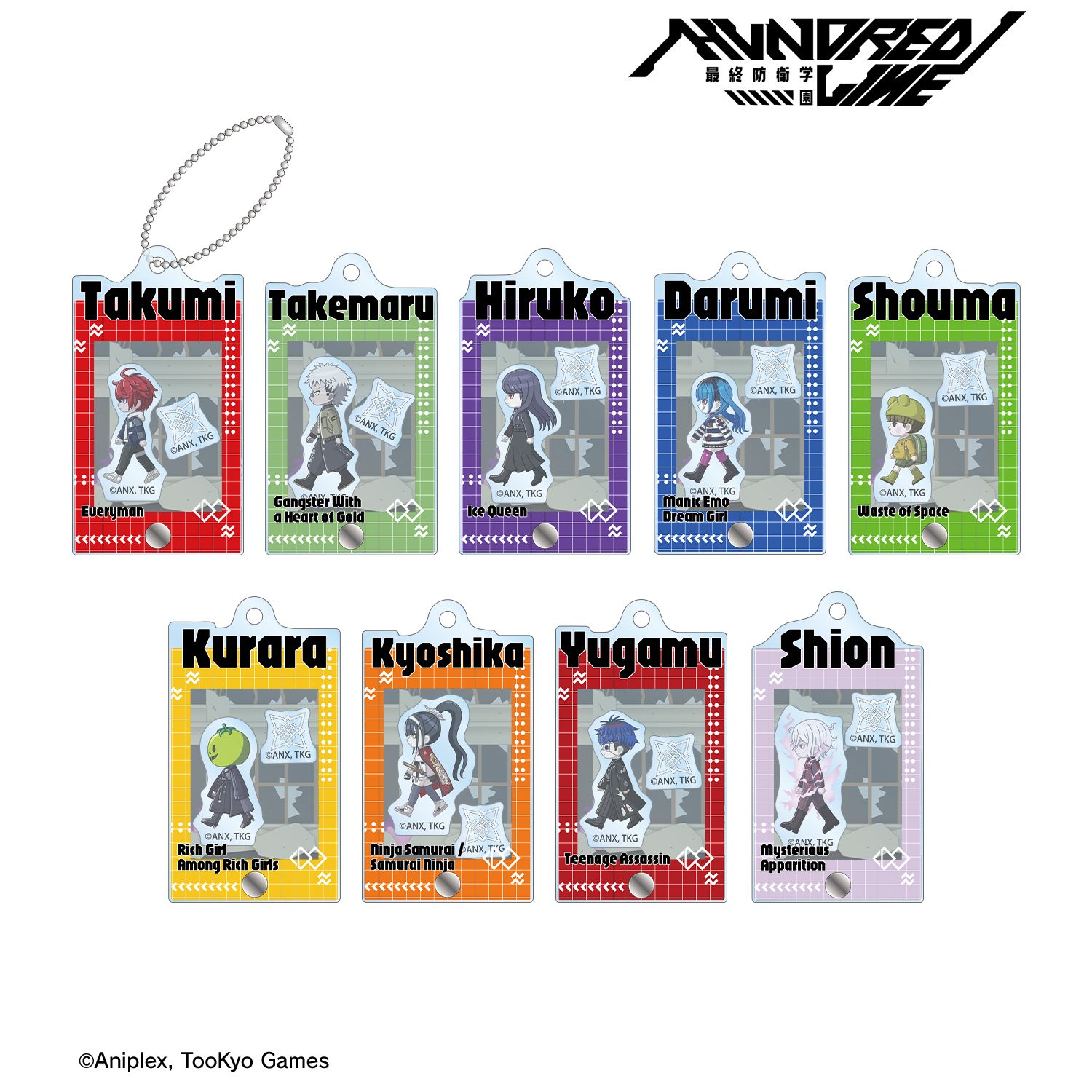HUNDRED LINE -最終防衛学園- トレーディング ちびとこ パーツ付きフレームアクリルチャーム ver.A(単位/単品) 画像 2 | AniSmile