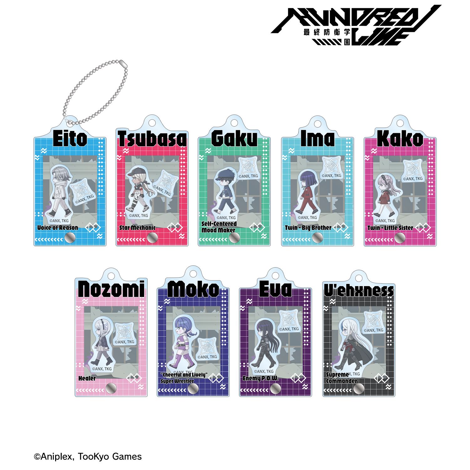 HUNDRED LINE -最終防衛学園- トレーディング ちびとこ パーツ付きフレームアクリルチャーム ver.B(単位/単品) Image 3 | AniSmile