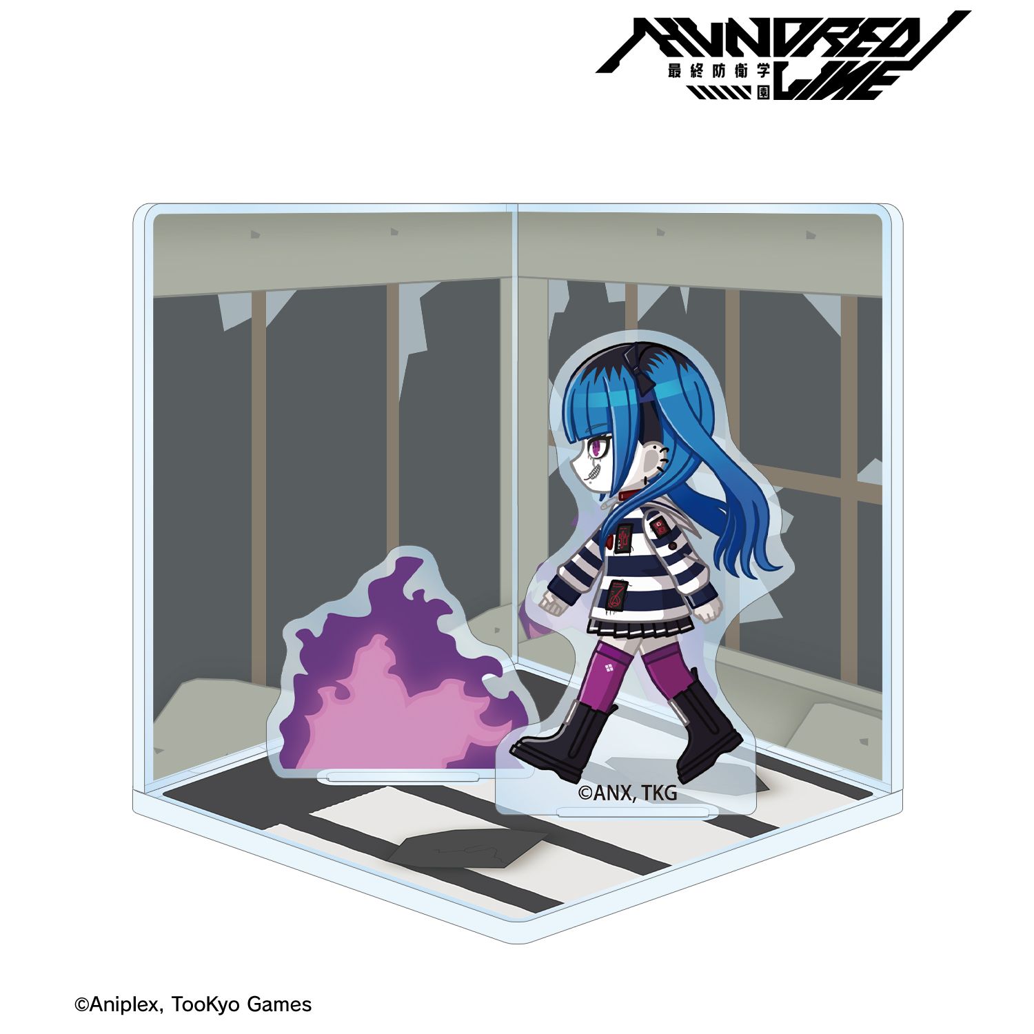 HUNDRED LINE -最終防衛学園- 飴宮怠美 ちびとこ キューブ型ジオラマ風アクリルスタンド 画像 2 | AniSmile