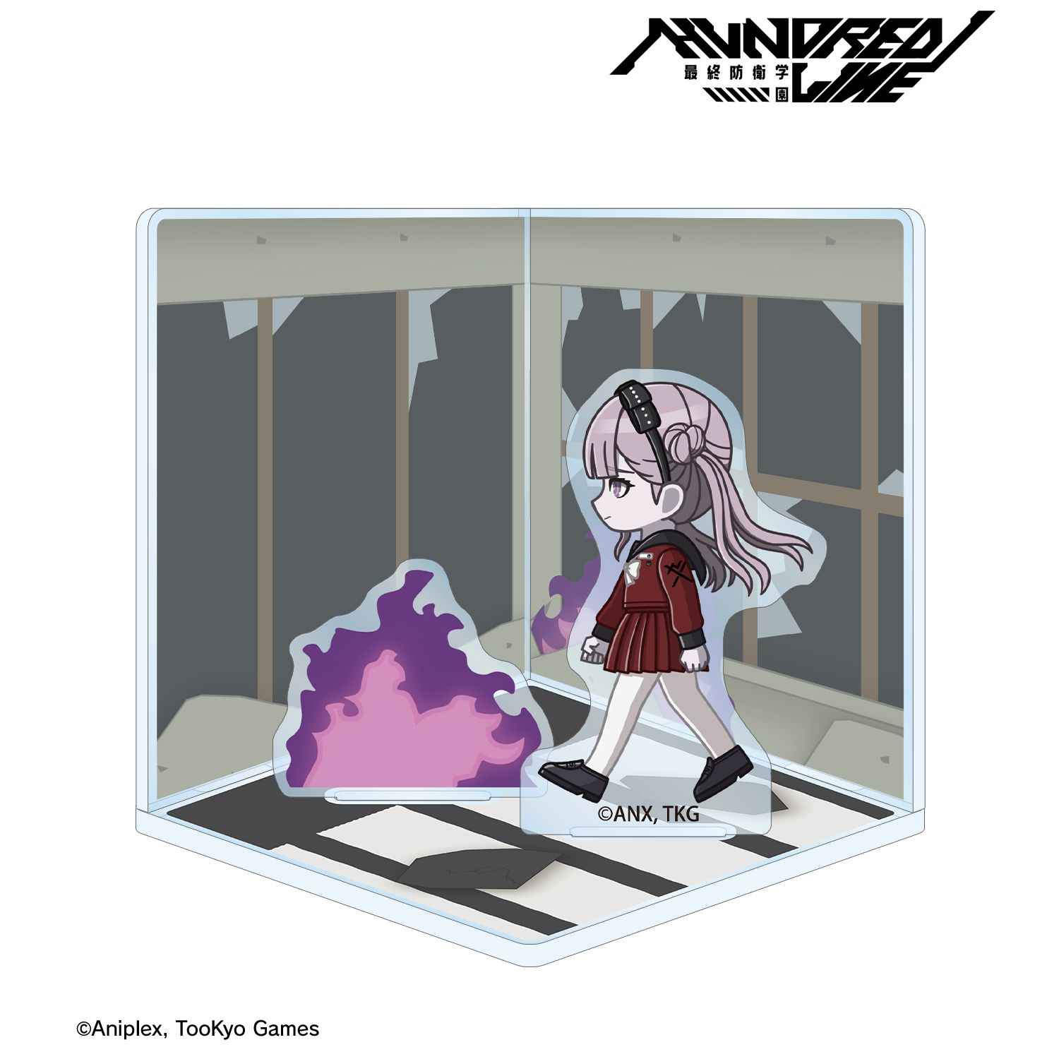 HUNDRED LINE -最終防衛学園- 九十九過子 ちびとこ キューブ型ジオラマ風アクリルスタンド 画像 2 | AniSmile