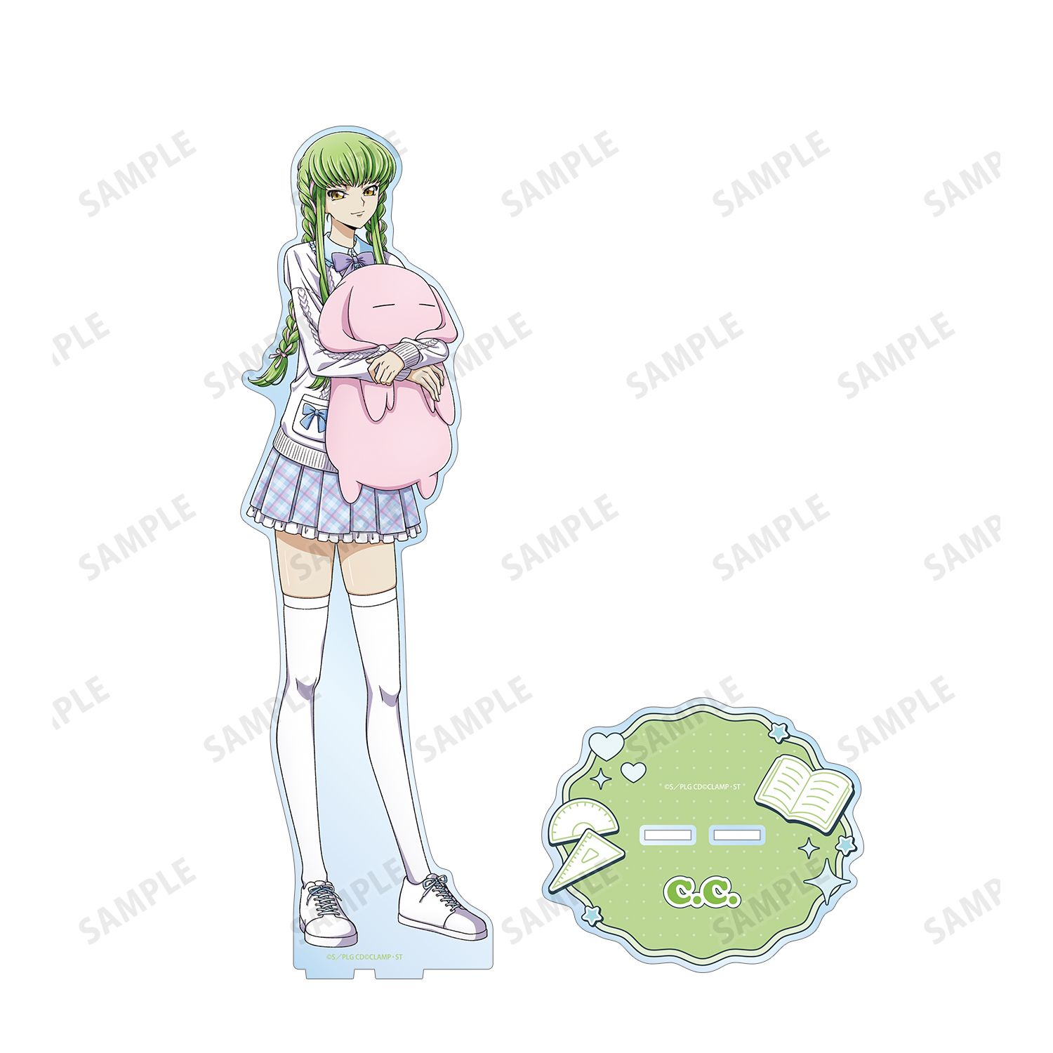 コードギアス 反逆のルルーシュ 描き下ろし C.C. スクールファッションver. 特大アクリルスタンド 画像 3 | AniSmile