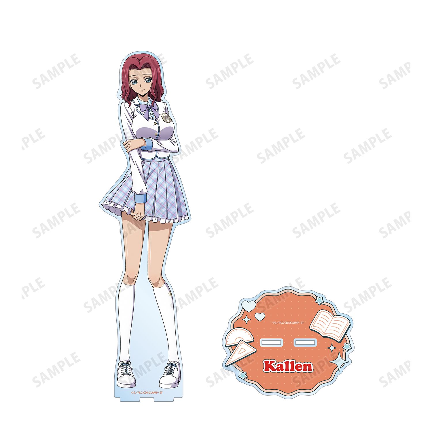 コードギアス 反逆のルルーシュ 描き下ろし カレン スクールファッションver. 特大アクリルスタンド 画像 3 | AniSmile