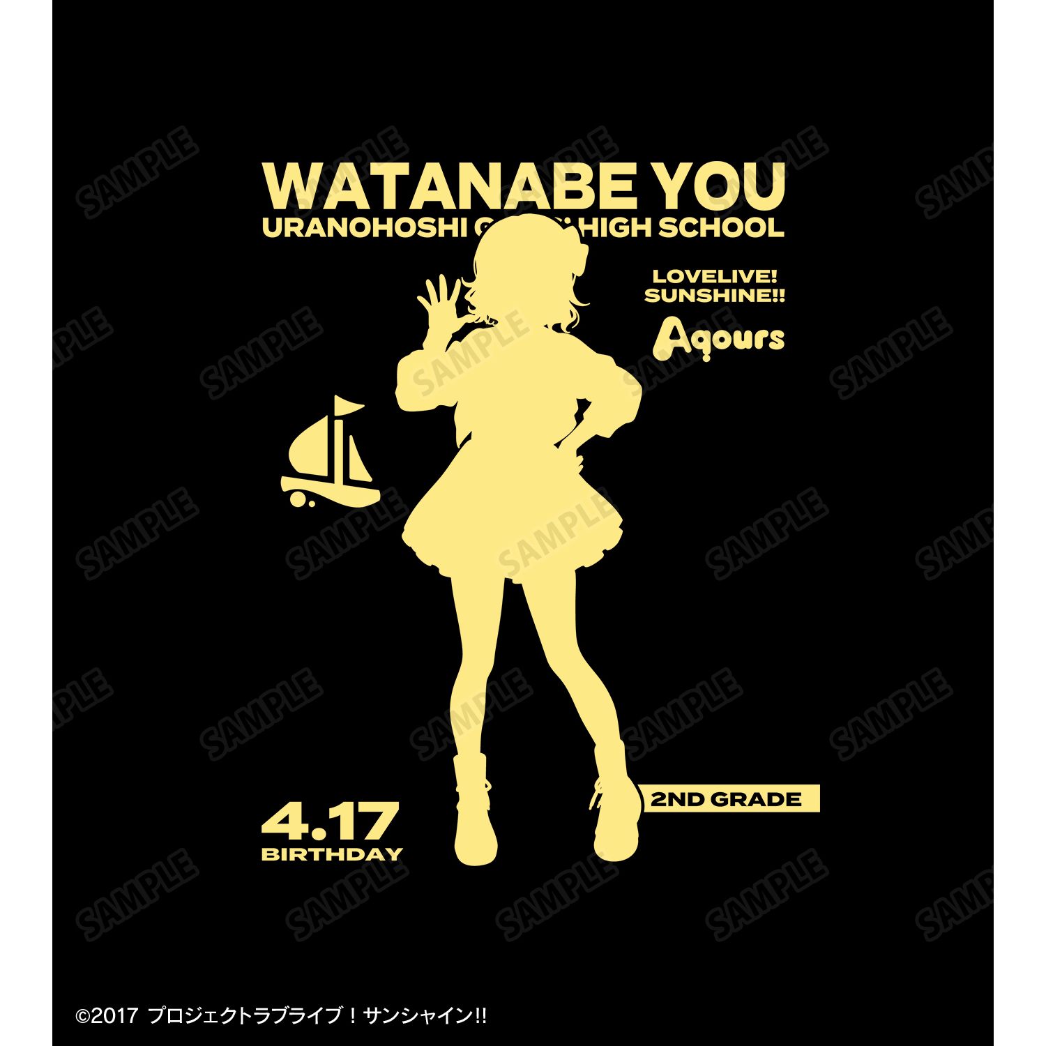 ラブライブ!サンシャイン!! 描き下ろし 渡辺 曜 3rdソロコンサートver. 箔プリントジップパーカーレディース(サイズ/XXXL) 画像 4 | AniSmile