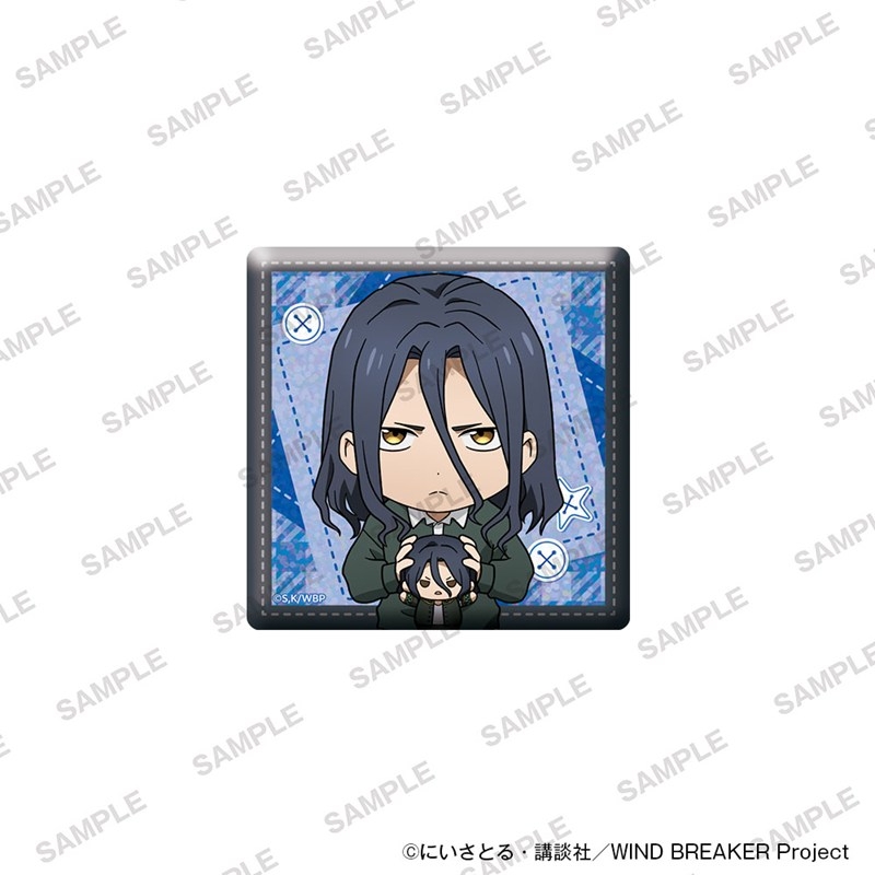 TVアニメ「WIND BREAKER」ホログラムスクエア缶バッジ ぬいぐるみといっしょver. 杉下京太郎 - 公式商品画像 | AniSmile