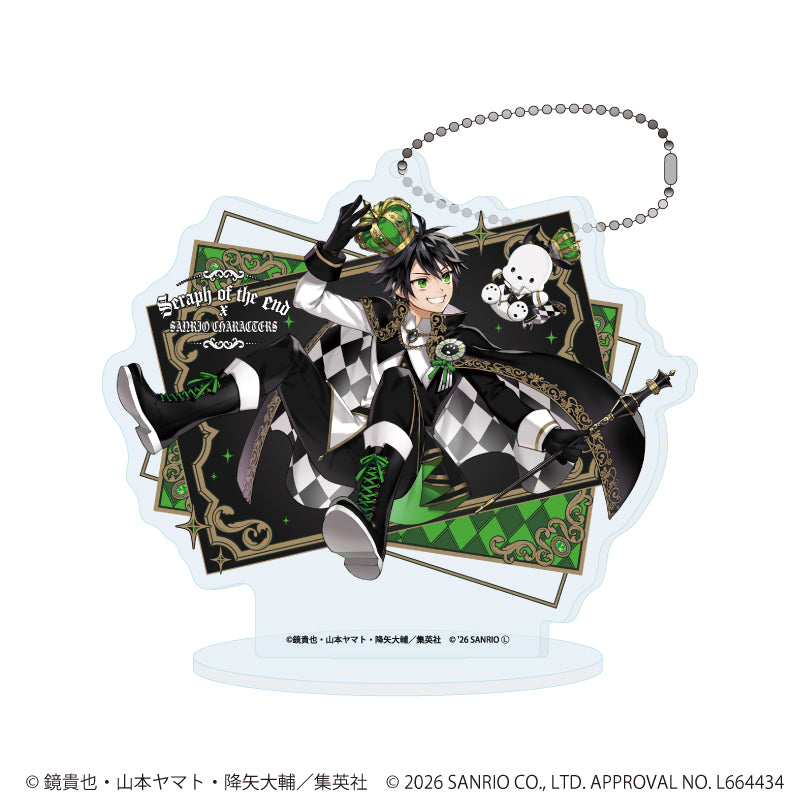 アクリルスタンドキーホルダー「終わりのセラフ×サンリオキャラクターズ」01/百夜優一郎×ポチャッコ(コラボイラスト) - 公式商品画像 | AniSmile