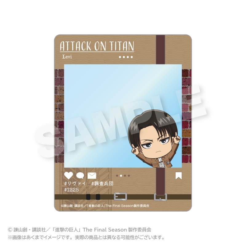 進撃の巨人 SNS風カード ぽいんつver. リヴァイ - 公式商品画像 | AniSmile