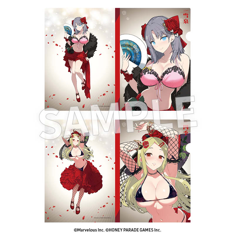 閃乱カグラ クリアファイルセット 雪泉・四季(フラメンコ風水着) - 公式商品画像 | AniSmile