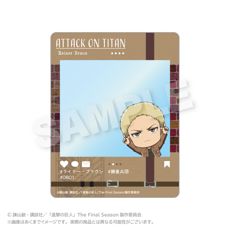 進撃の巨人 SNS風カード ぽいんつver. ライナー・ブラウン 画像 2 | AniSmile