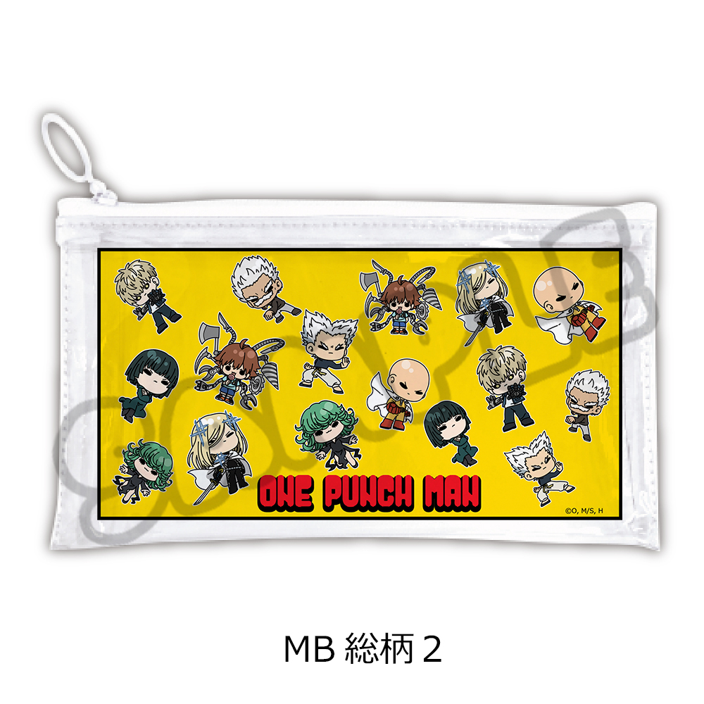 アニメ「ワンパンマン」フラットクリアポーチ MB(総柄2) 画像 3 | AniSmile