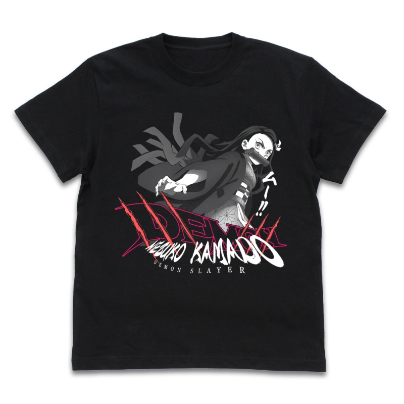 鬼滅の刃 無限列車編 禰豆子 Tシャツ/BLACK-XL - 公式商品画像 | AniSmile