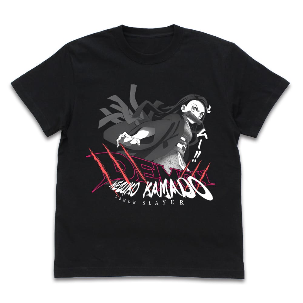 鬼滅の刃 無限列車編 禰豆子 Tシャツ/BLACK-S - 公式商品画像 | AniSmile