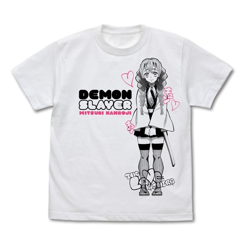 鬼滅の刃 恋柱 甘露寺蜜璃 Tシャツ/WHITE-L - 公式商品画像 | AniSmile