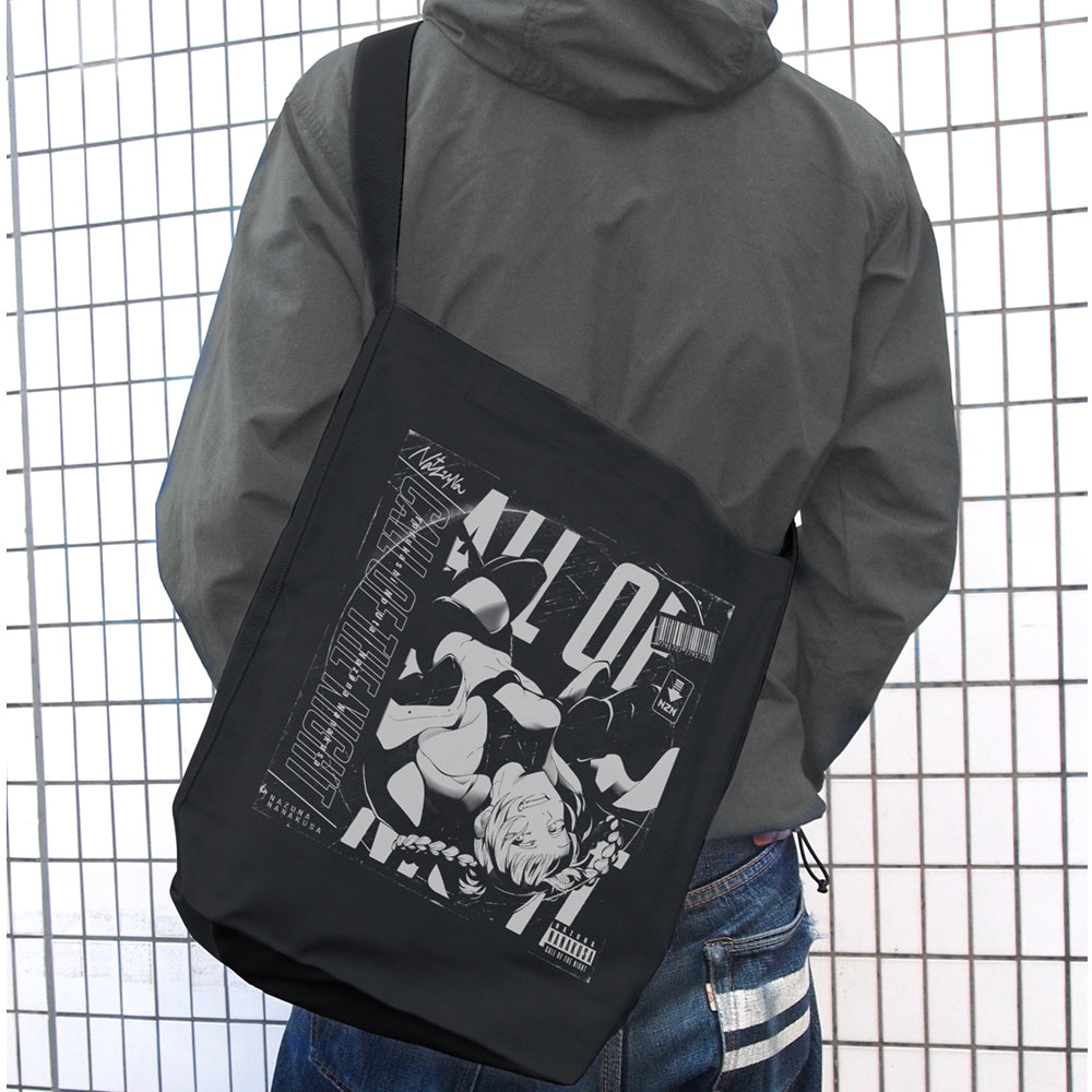 よふかしのうた ナズナ レコードジャケット ショルダートート/BLACK - 公式商品画像 | AniSmile