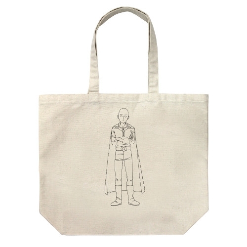 ワンパンマン サイタマ ラインアート ラージトート/NATURAL - 公式商品画像 | AniSmile
