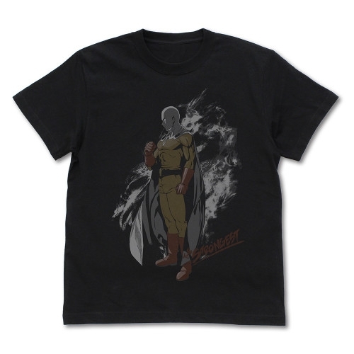 ワンパンマン サイタマ ビジュアル Tシャツ/BLACK-S - 公式商品画像 | AniSmile