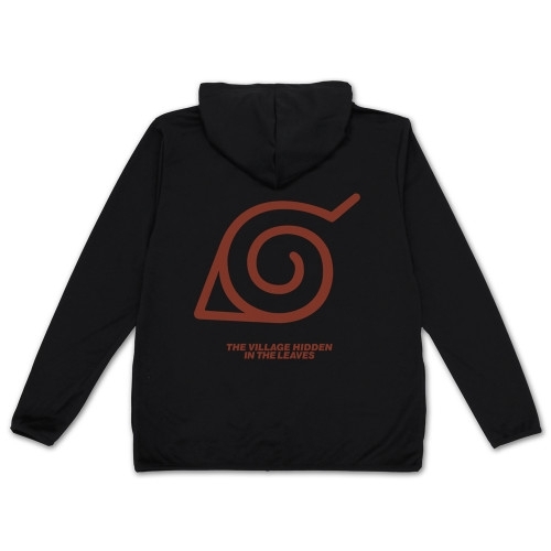 NARUTO-ナルト- 疾風伝 木ノ葉 薄手ドライパーカー/BLACK-M 画像 2 | AniSmile