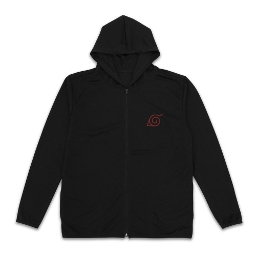 NARUTO-ナルト- 疾風伝 木ノ葉 薄手ドライパーカー/BLACK-M 画像 3 | AniSmile