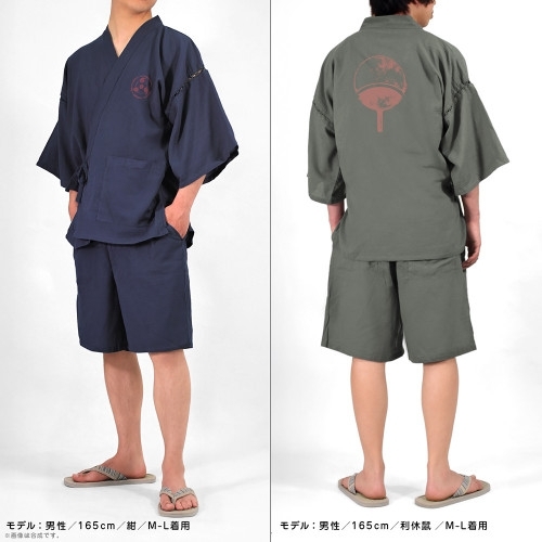 NARUTO-ナルト- 疾風伝 うちは 甚平/紺-中(M~L) 画像 3 | AniSmile