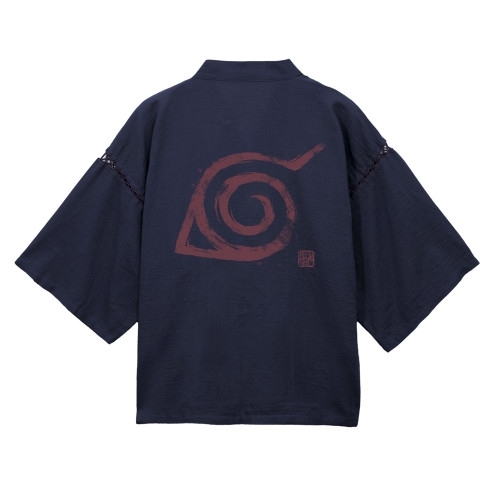NARUTO-ナルト- 疾風伝 木ノ葉 甚平/紺-中(M~L) 画像 2 | AniSmile